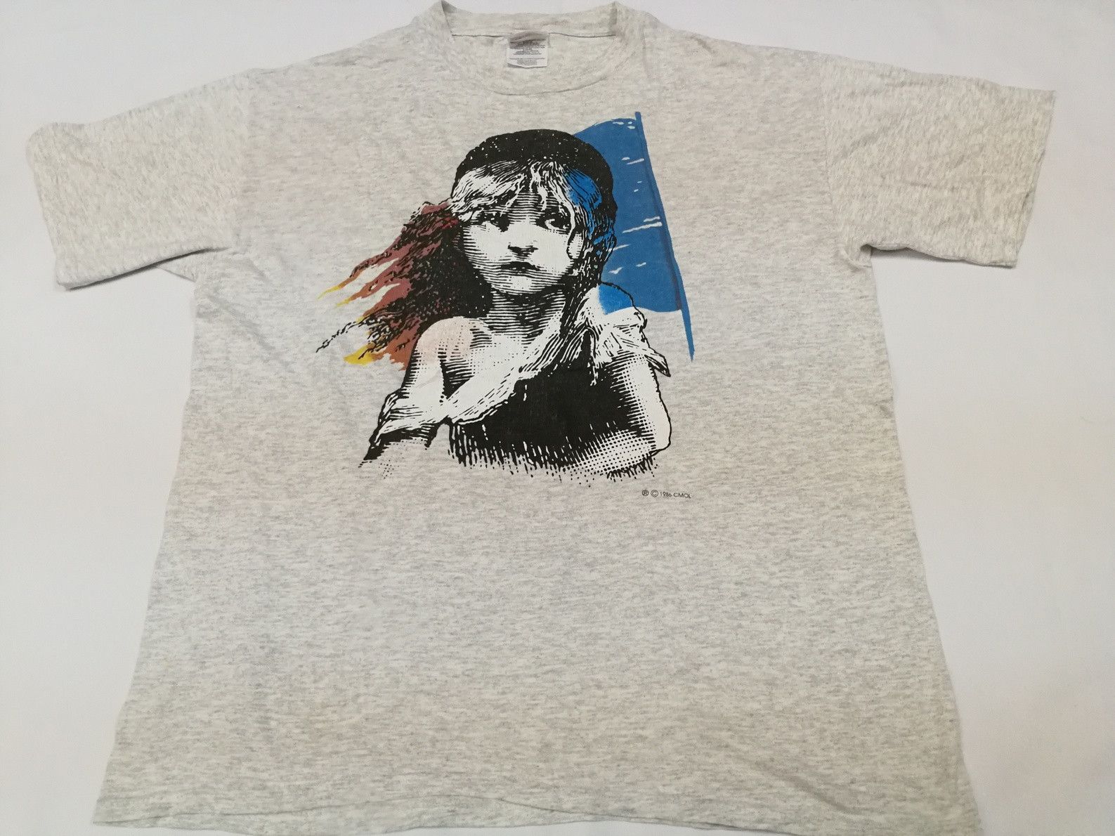 Vintage 80s 1986 LES MISERABLES Tee LEICESTER SQUARE LONDON Size US L / EU 52-54 / 3 - 1 Thumbnail