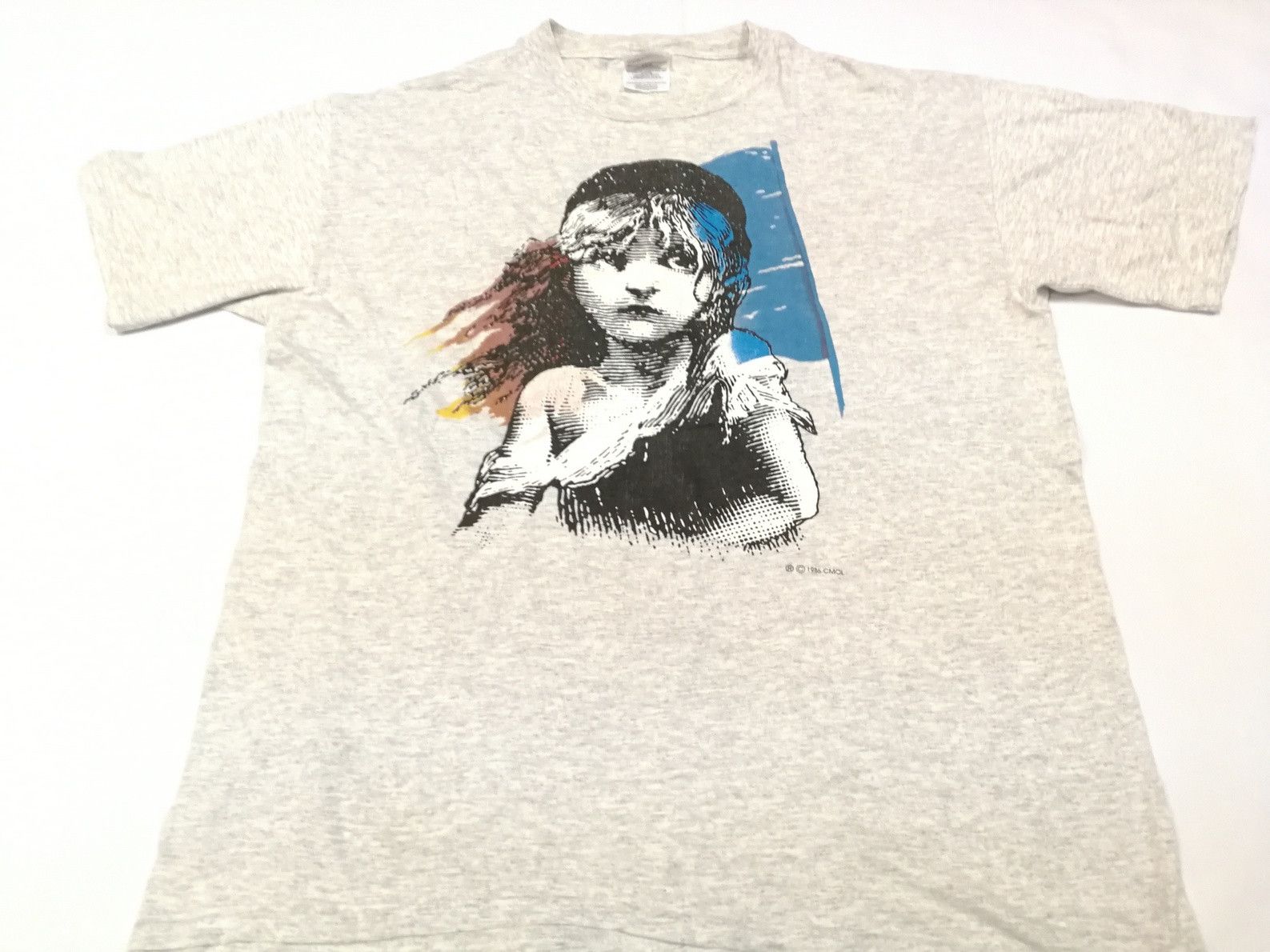 Vintage 80s 1986 LES MISERABLES Tee LEICESTER SQUARE LONDON Size US L / EU 52-54 / 3 - 2 Thumbnail