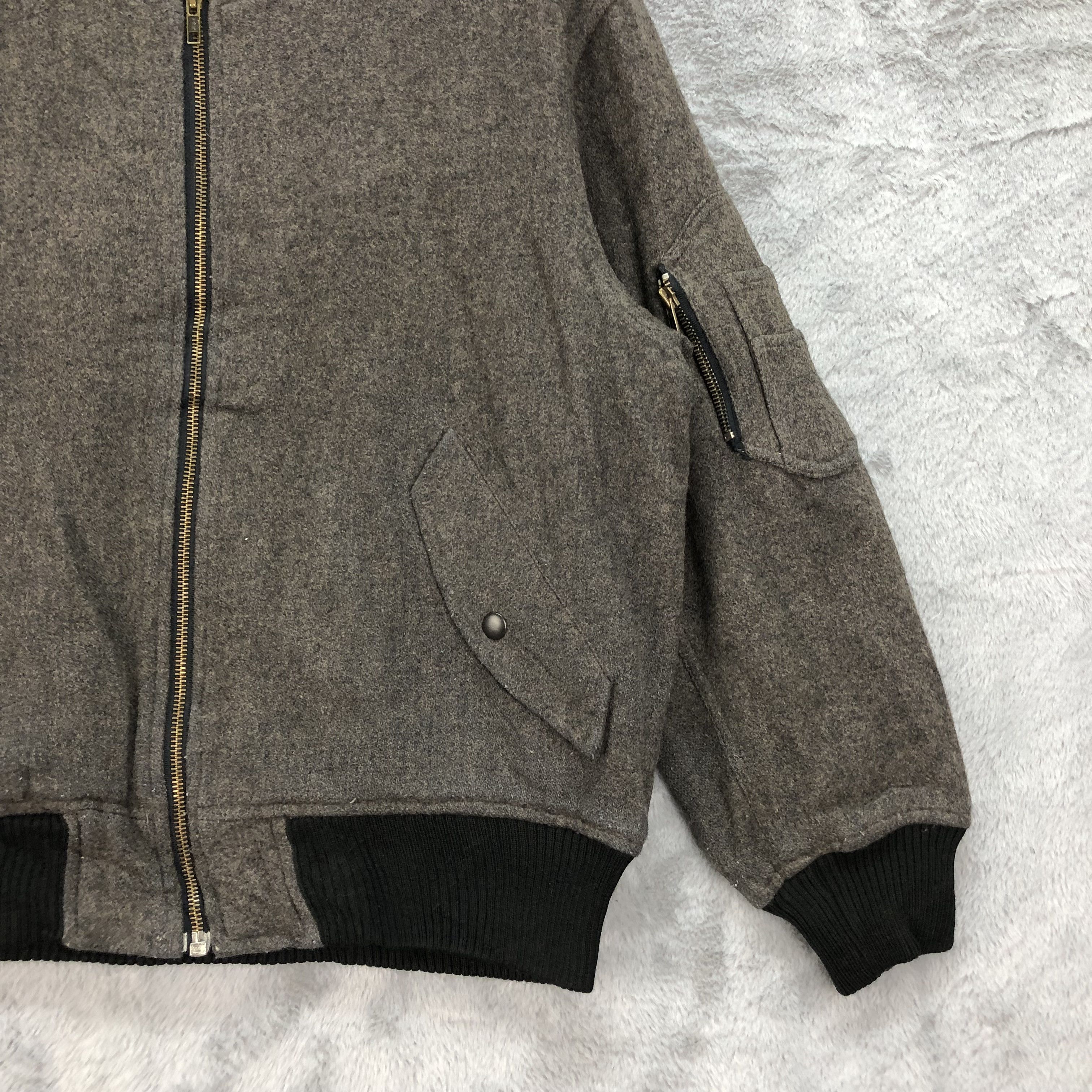 Vintage Vintage 90's BARSAS Wool Bomber Jacket #4804-171 Size US M / EU 48-50 / 2 - 5 Thumbnail