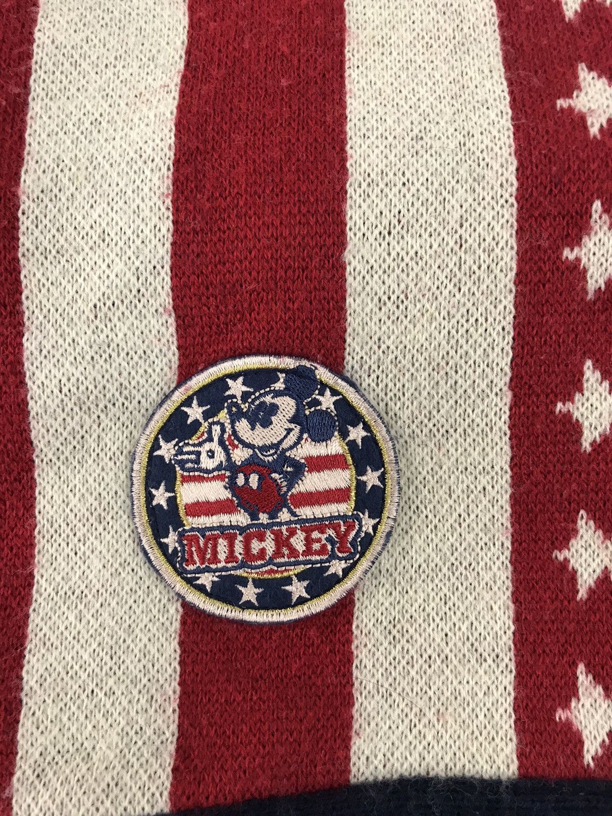 Disney × Mickey Mouse × Vintage Vintage Mickey Mouse Striped Star Muffler Scarf Luxury Size ONE SIZE - 3 Thumbnail