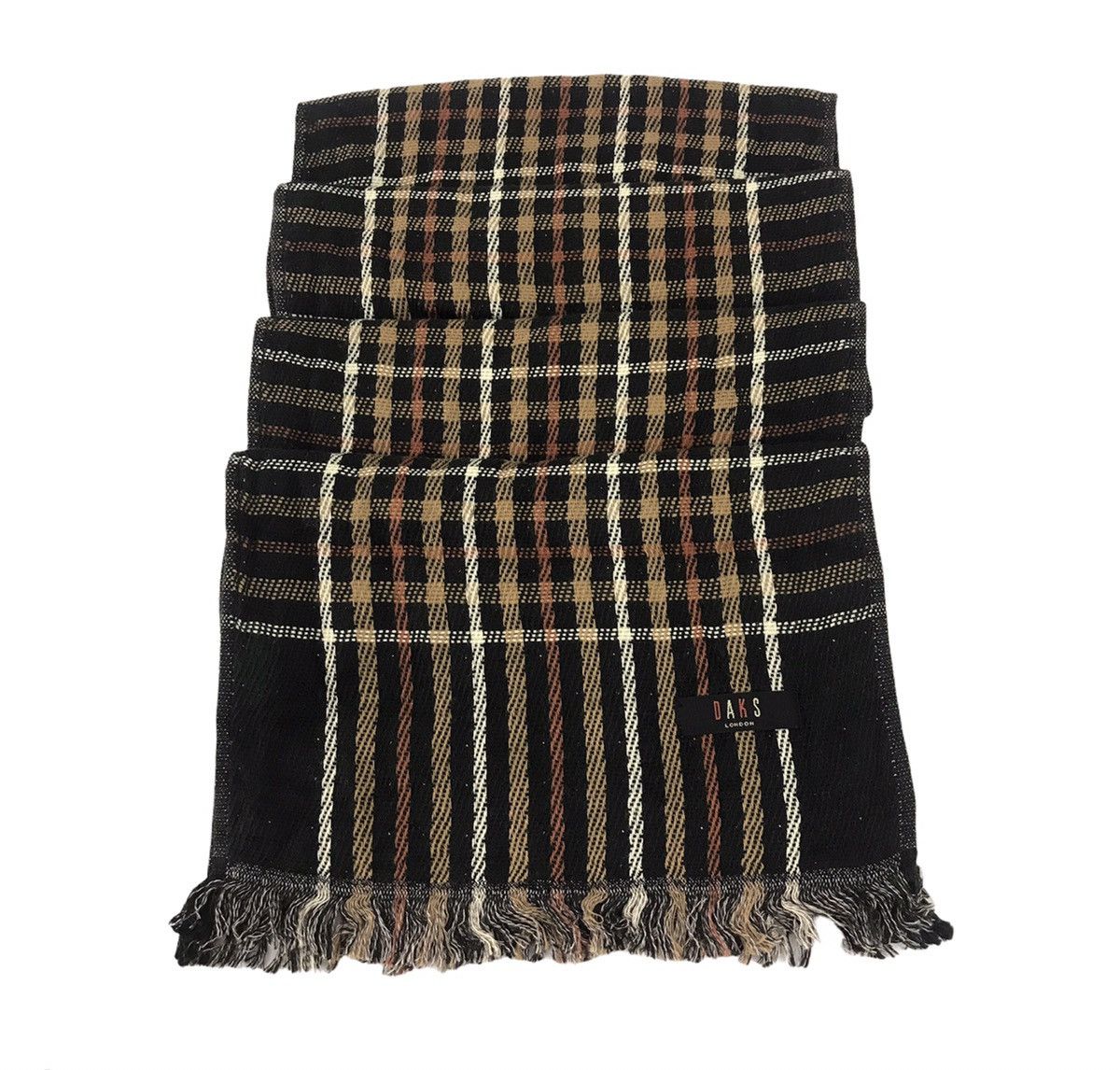 DAKS Vintage Daks London Plaid Checked Muffler Scarf Luxury Size ONE SIZE - 1 Thumbnail