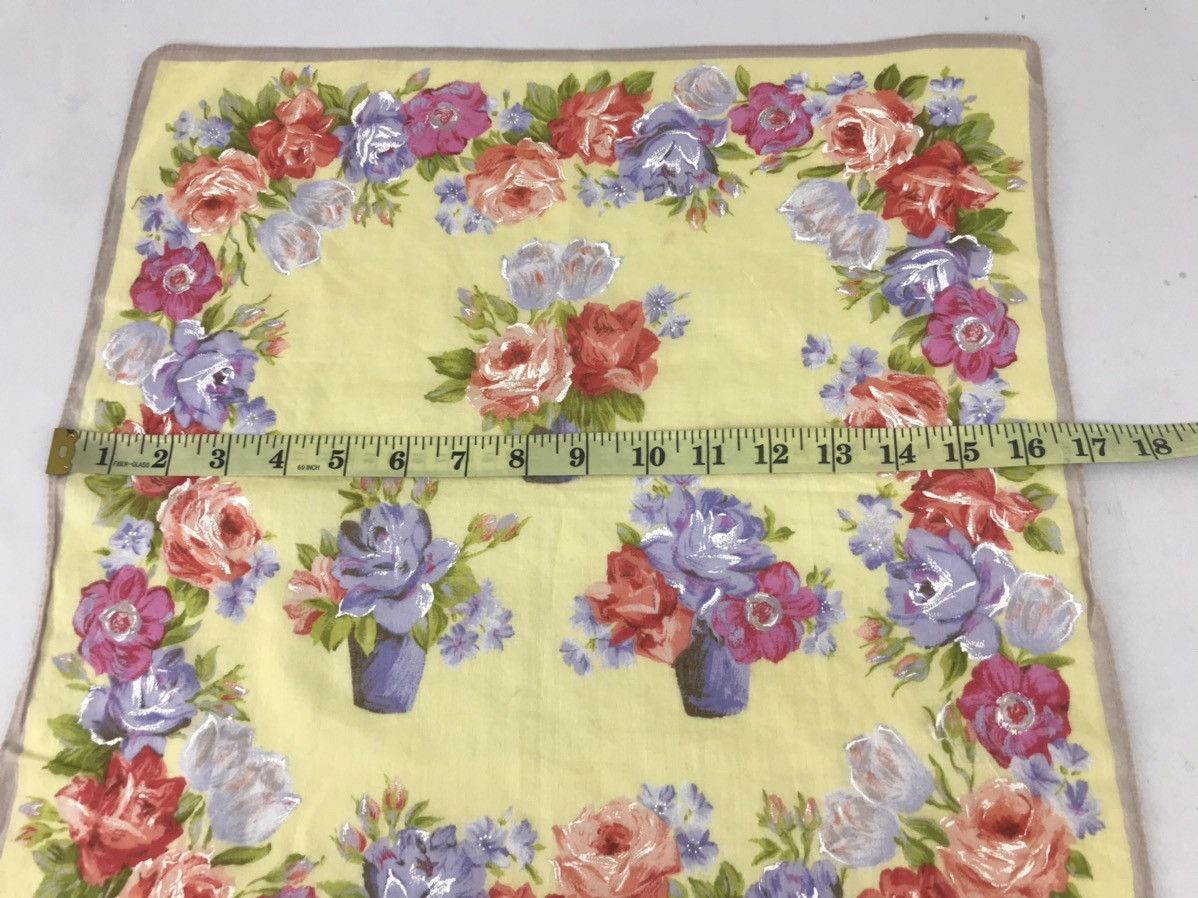 Designer × Kenzo × Vintage Vintage Kenzo Handkerchief Pocket Square Ovp All Over Rose Size ONE SIZE - 4 Thumbnail