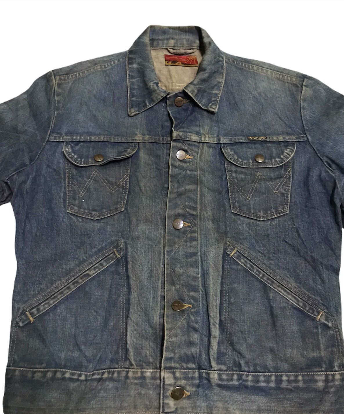 Vintage Vtg 80s Wrangler rusty wash trucker denim jacket Size US M / EU 48-50 / 2 - 3 Thumbnail