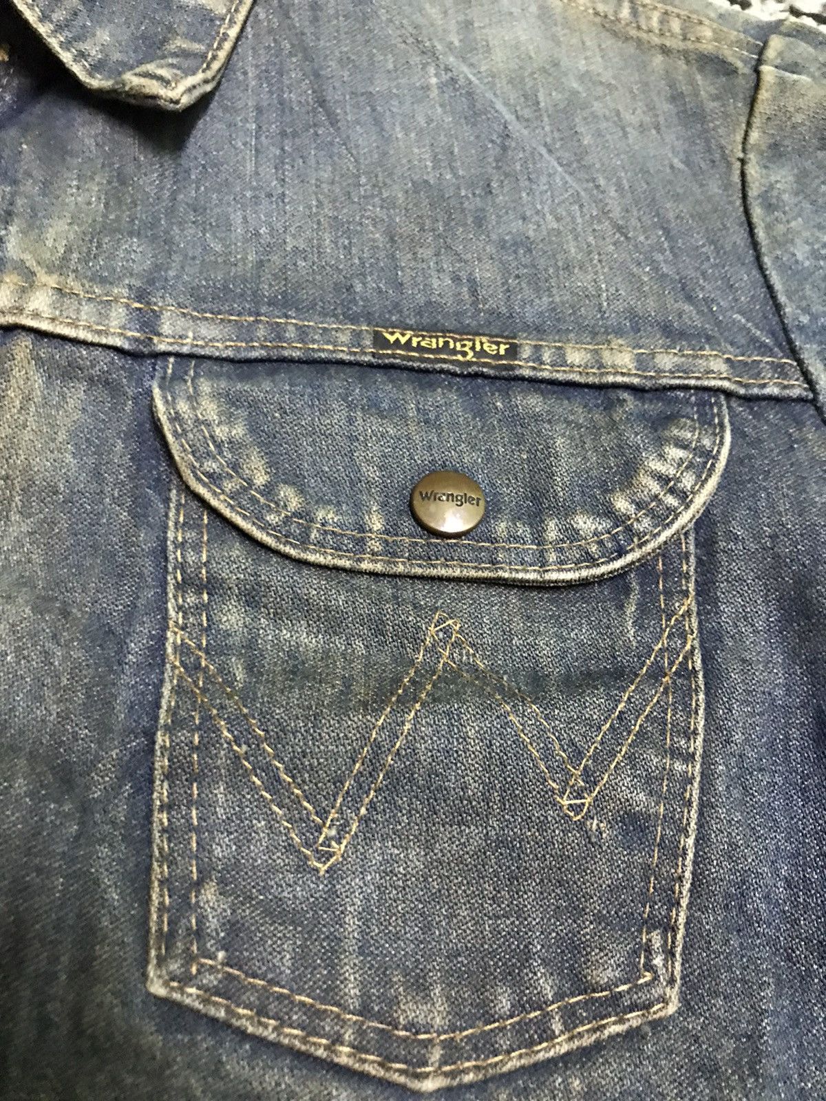 Vintage Vtg 80s Wrangler rusty wash trucker denim jacket Size US M / EU 48-50 / 2 - 6 Thumbnail