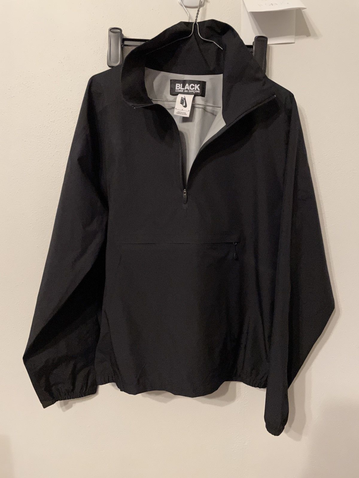 Comme des Garcons × Nike Comme Des Garçons Black Nike Half Zip Pullover Size US M / EU 48-50 / 2 - 2 Thumbnail
