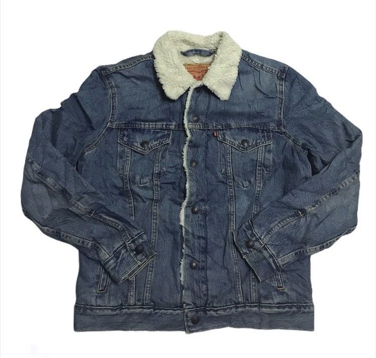 Levi's Levis Sherpa denim trucker jacket Size US S / EU 44-46 / 1 - 1 Thumbnail