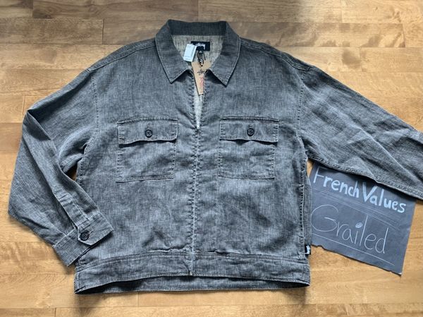 Stussy Stussy Boxy Linen Zip Jacket | Grailed