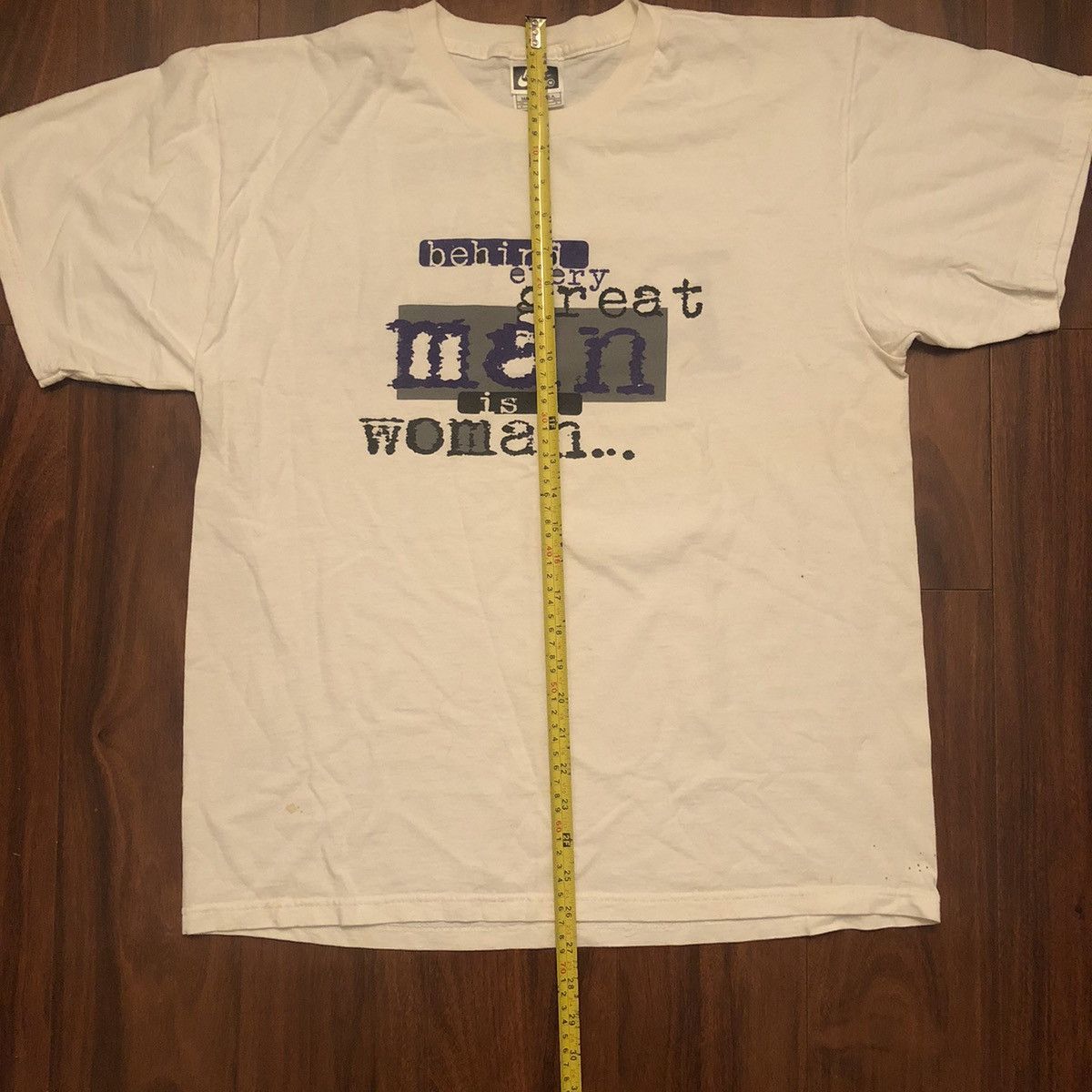 Nike × Vintage vintage 90s Nike Behind Every Man Is a Woman graphic shirt M Size US M / EU 48-50 / 2 - 3 Thumbnail