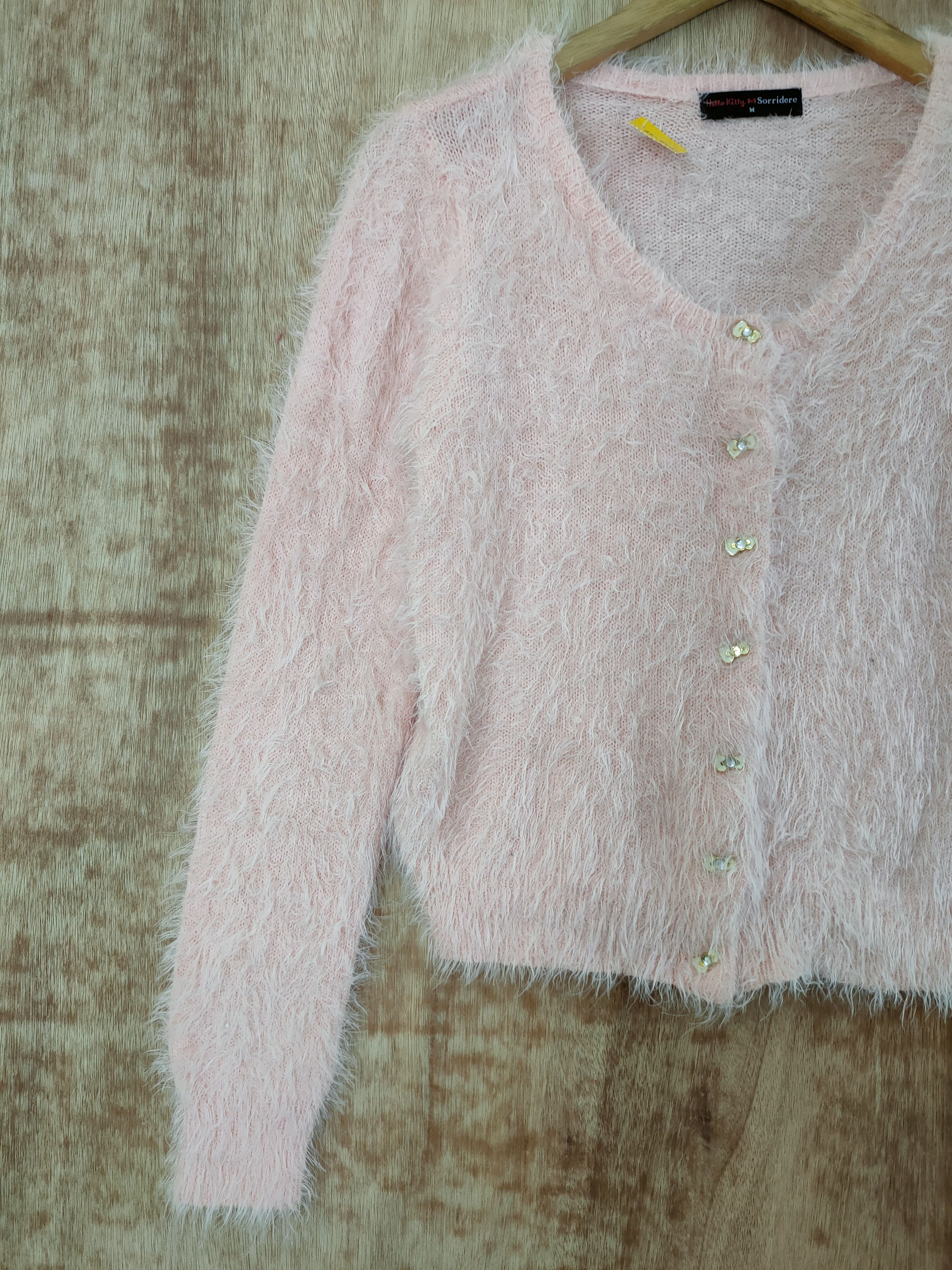Cartoon Network D Hello Kitty X Sorridere mohair fur knitwear shaggy #46-554 Size S / US 4 / IT 40 - 2 Thumbnail