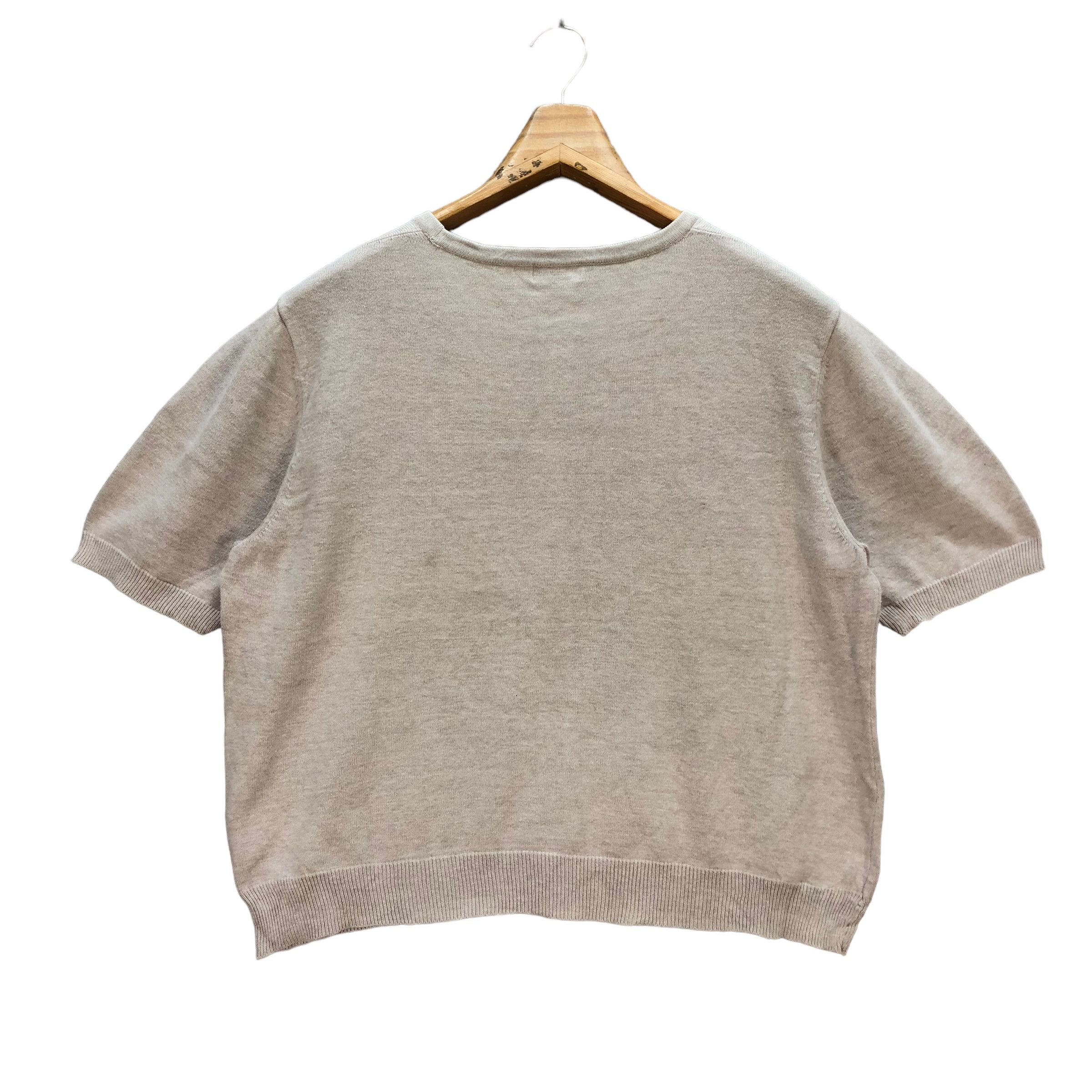 Burberry BURBERRYS' SHORT SLEEVE CROPPED SWEATER #6988-104 Size M / US 6-8 / IT 42-44 - 10 Thumbnail