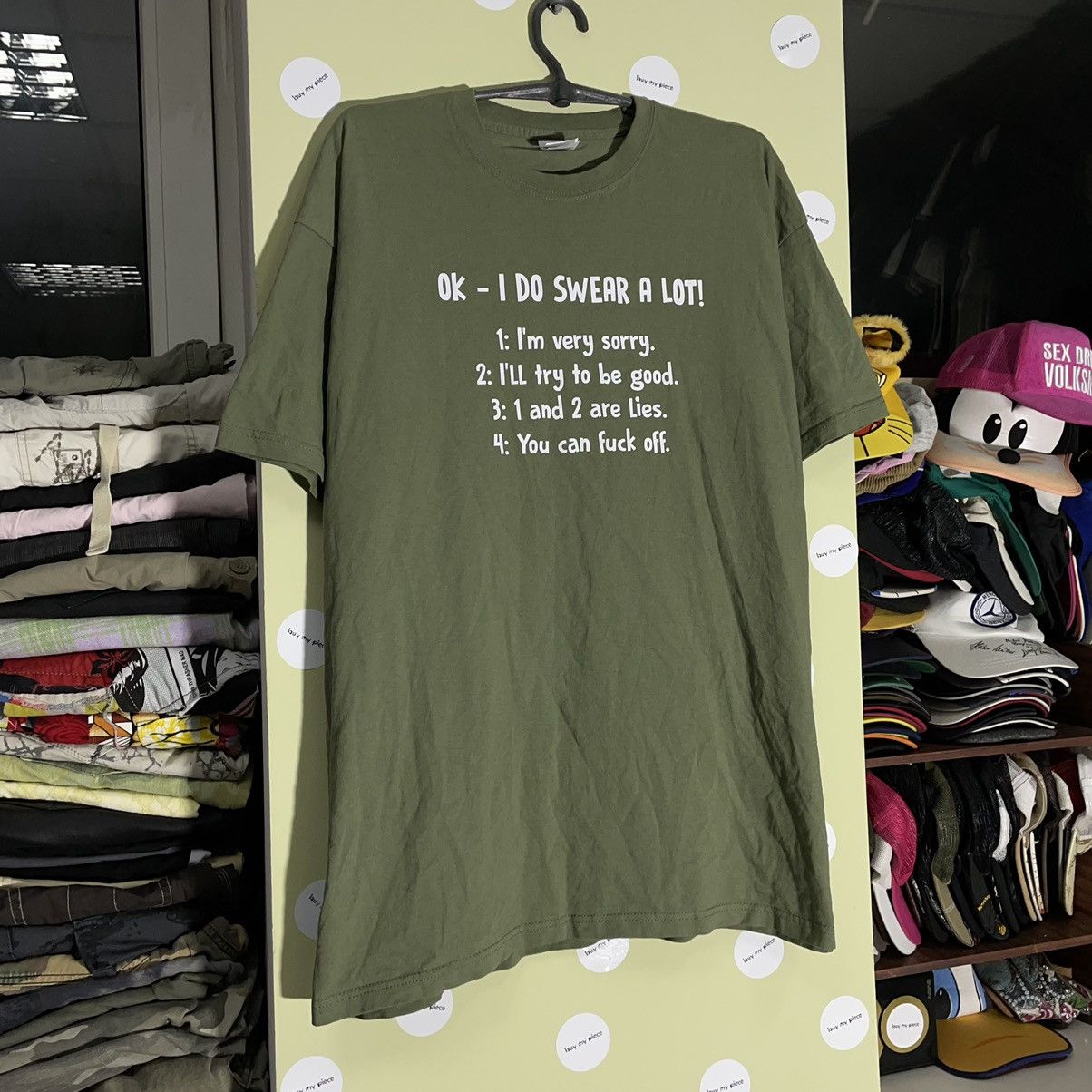 Vintage Vintage Y2K Graphic Tee Sun Faded Streetwear Punk Sage L Size US L / EU 52-54 / 3 - 2 Thumbnail