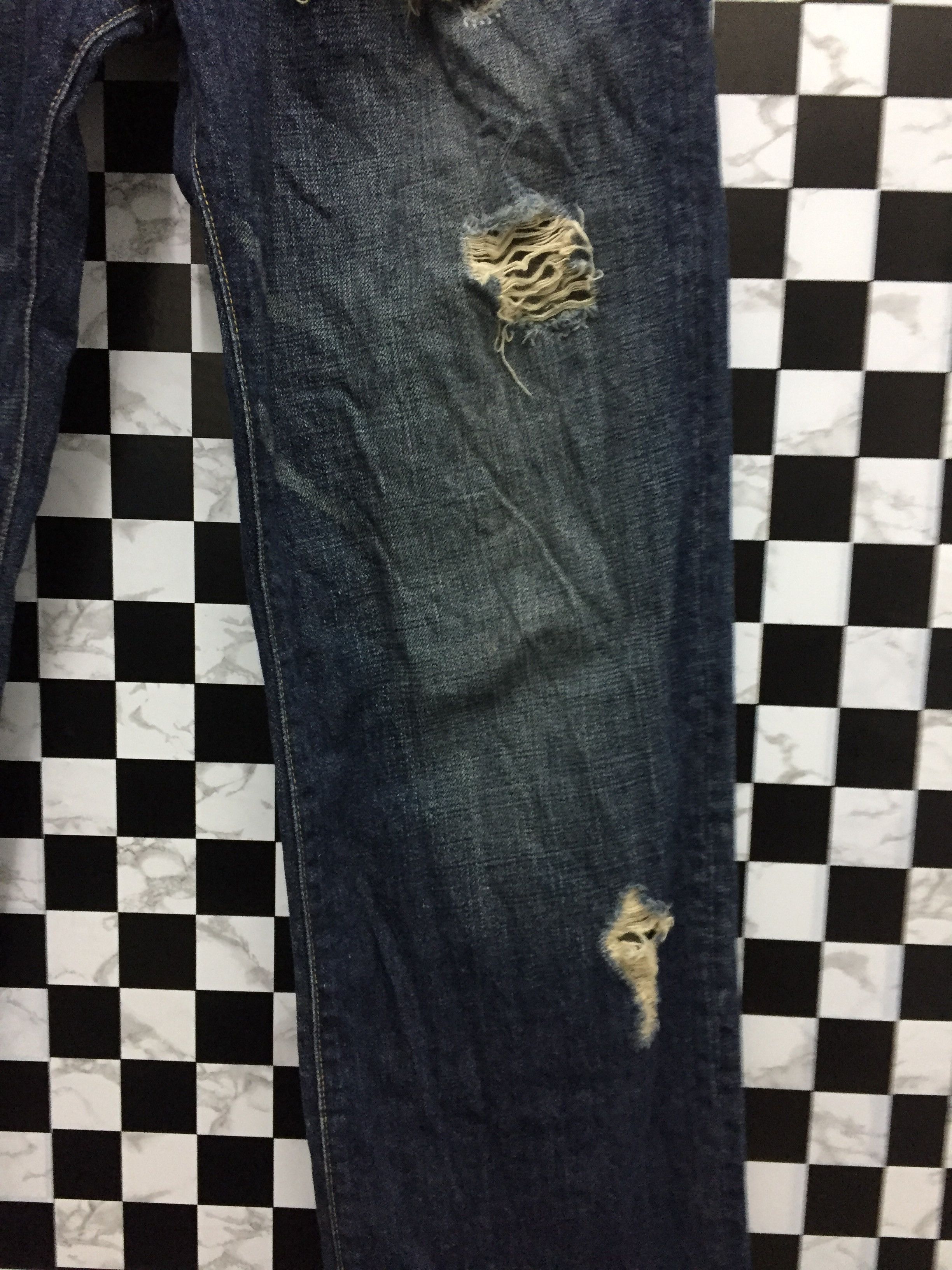 Japanese Brand Distressed Blue Way Japan Denim pants Size US 33 - 6 Thumbnail