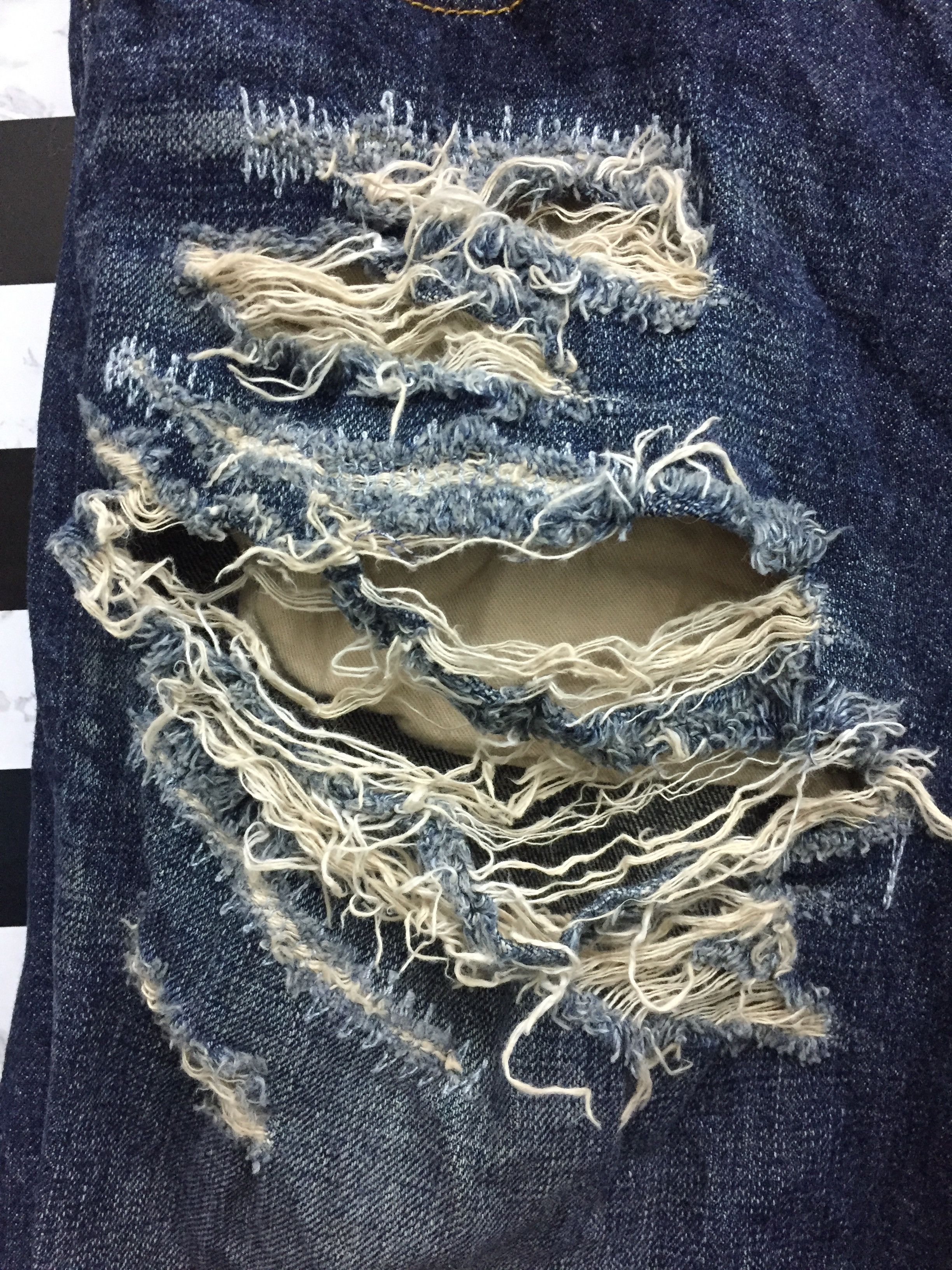 Japanese Brand Distressed Blue Way Japan Denim pants Size US 33 - 4 Thumbnail