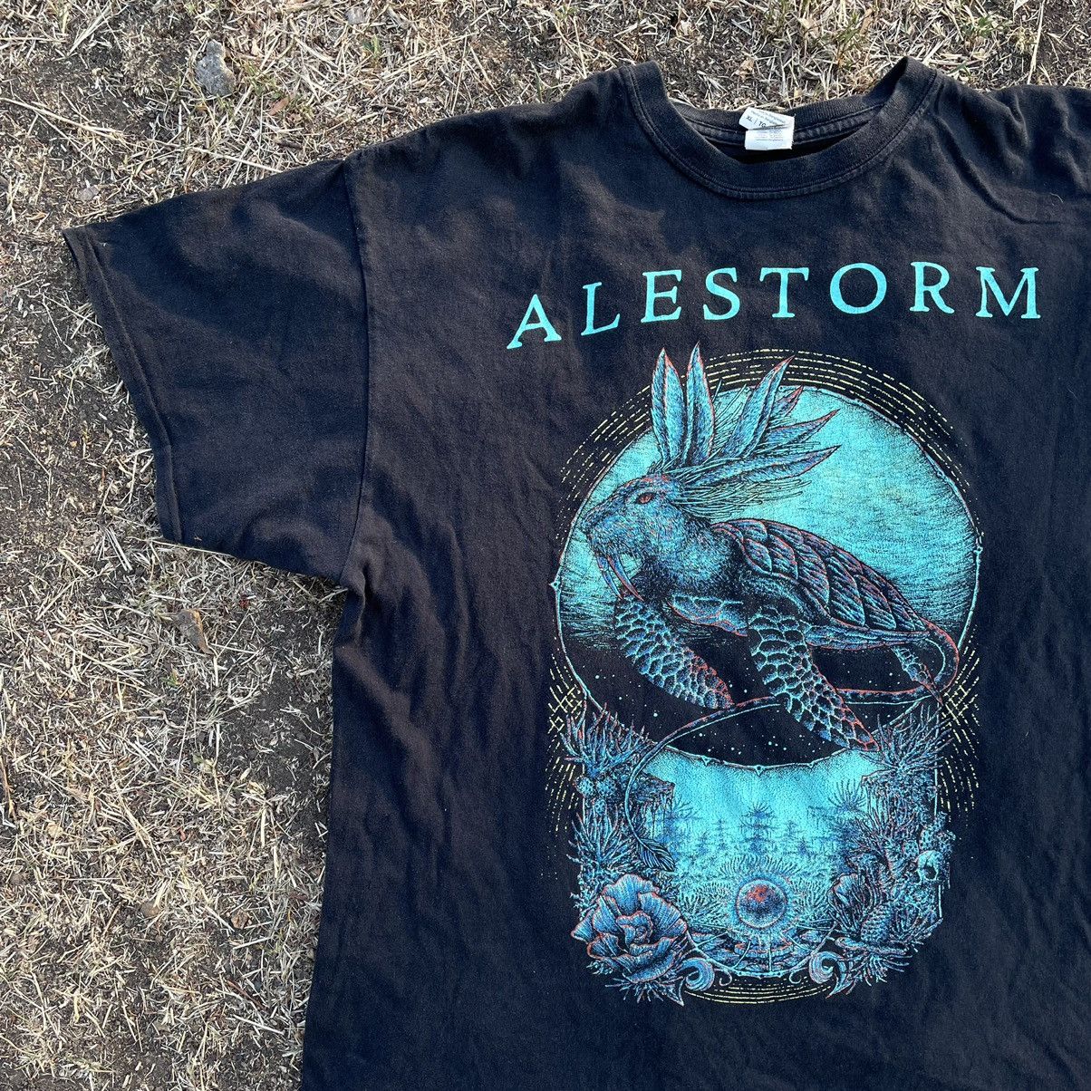 Vintage Vintage Y2K Alestorm Faded Black Graphic Band Tee Skate XL Size US XL / EU 56 / 4 - 3 Thumbnail