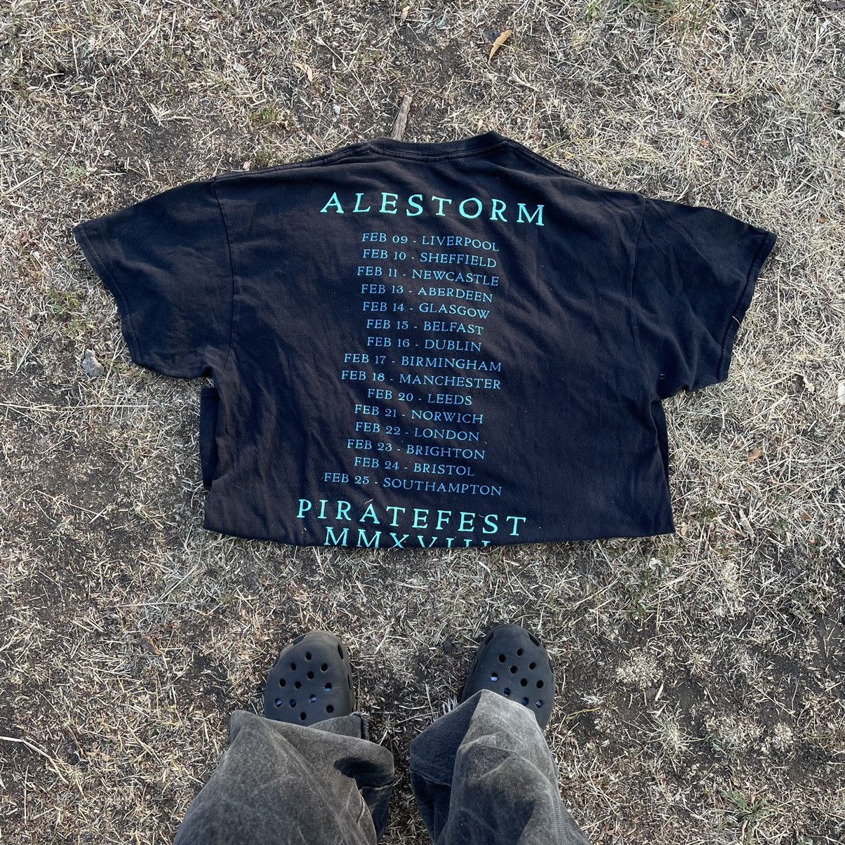 Vintage Vintage Y2K Alestorm Faded Black Graphic Band Tee Skate XL Size US XL / EU 56 / 4 - 5 Thumbnail