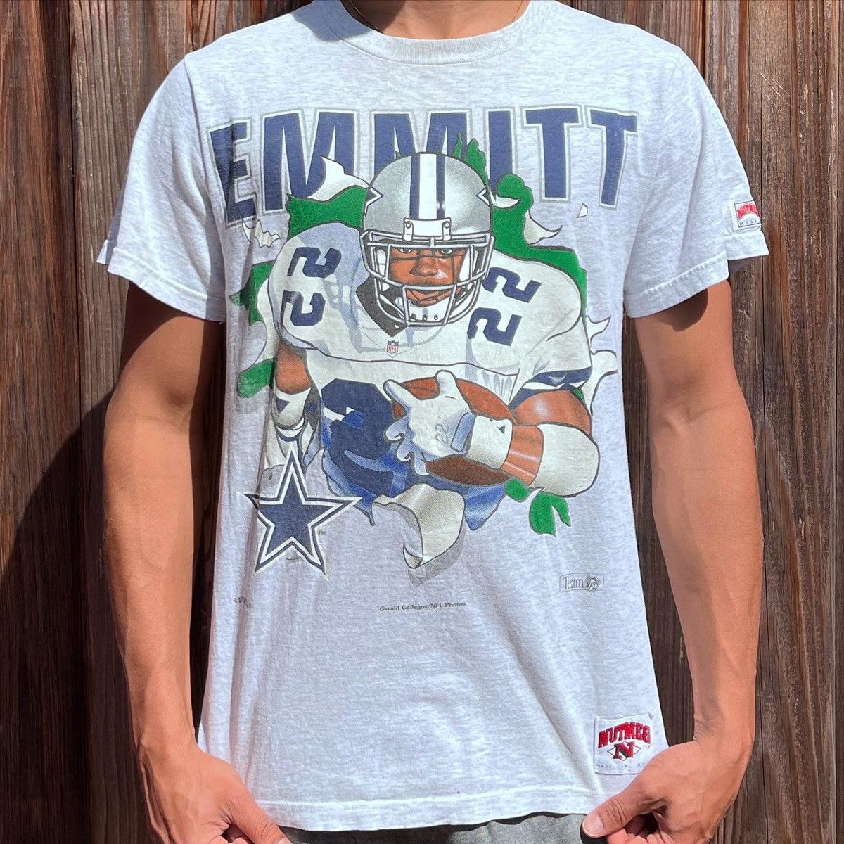 90s Emmitt Smith Dallas Cowboys Tee Vintage 1990s Salem 