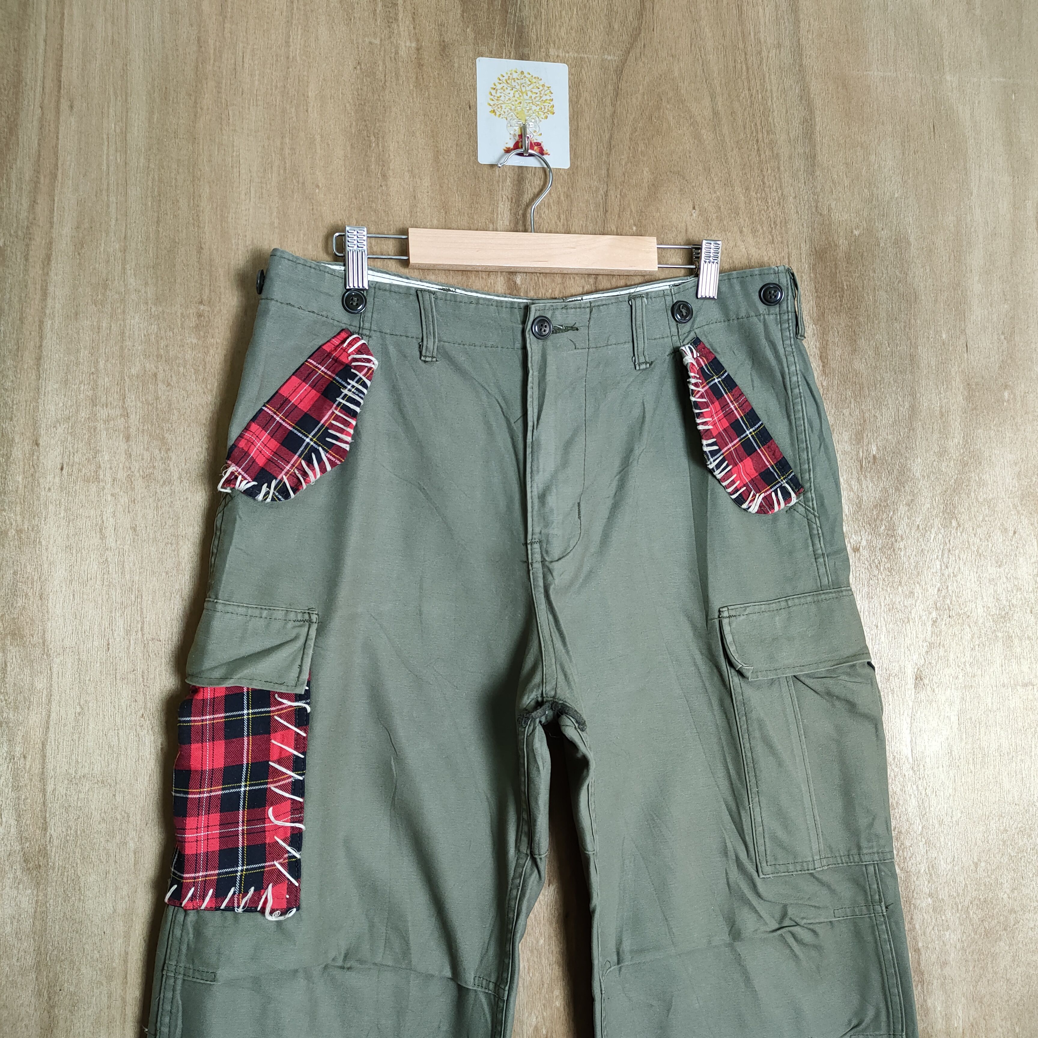 Vintage R.E.R.E MILITARY CARGO PANTS KAPITAL STYLE Size US 34 / EU 50 - 3 Thumbnail