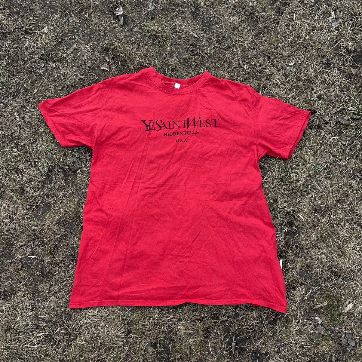 Vintage Vintage Y2K YeSaintWest Faded Graphic Logo Tee Red Goth L Size US L / EU 52-54 / 3 - 1 Thumbnail