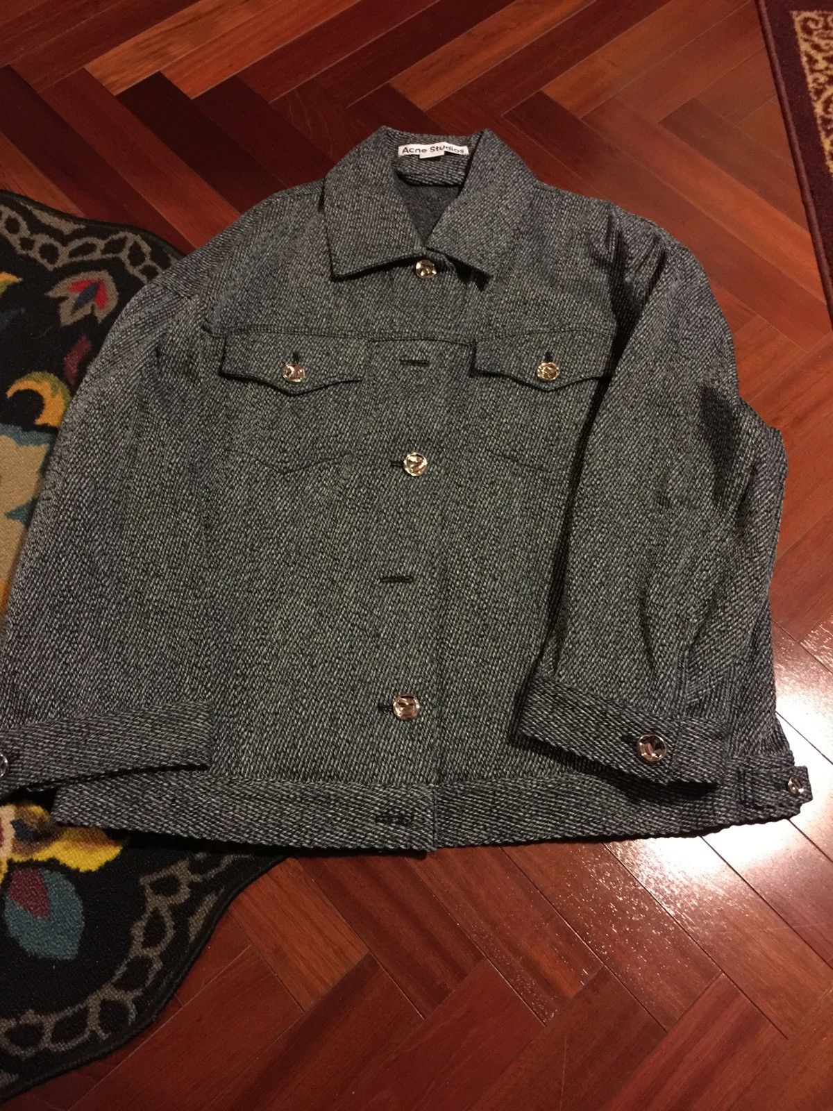 image of Grail Acne Studios Oversized Texturized Fabric Jacket, Men's (Size Large)