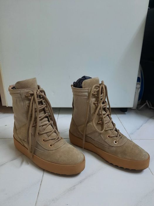 Thick suede cheap combat boot yeezy