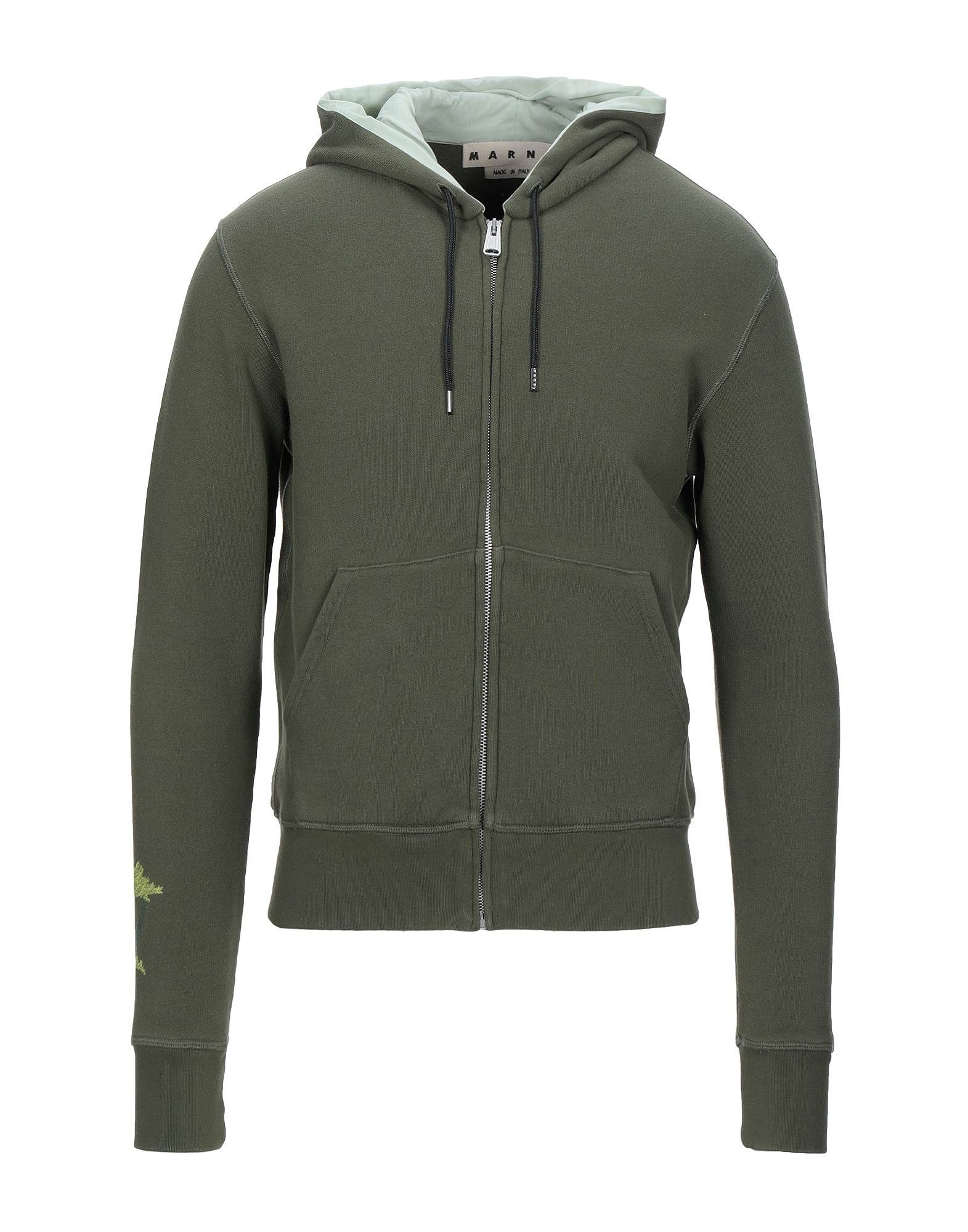 image of Marni Hooded Sweatshirts In Military Green in Miltary Green, Men's (Size XS)