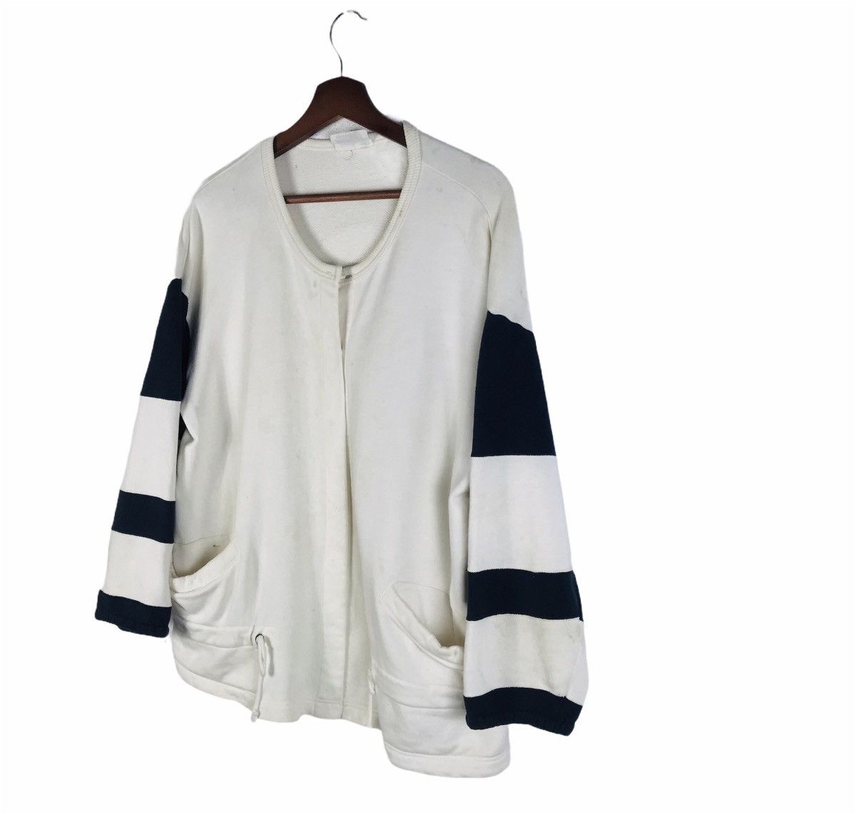 Hai Sporting Gear Hai Sporting Gear Issey Miyake Striped Sleeve Boxy Cardigan Size US M / EU 48-50 / 2 - 3 Thumbnail