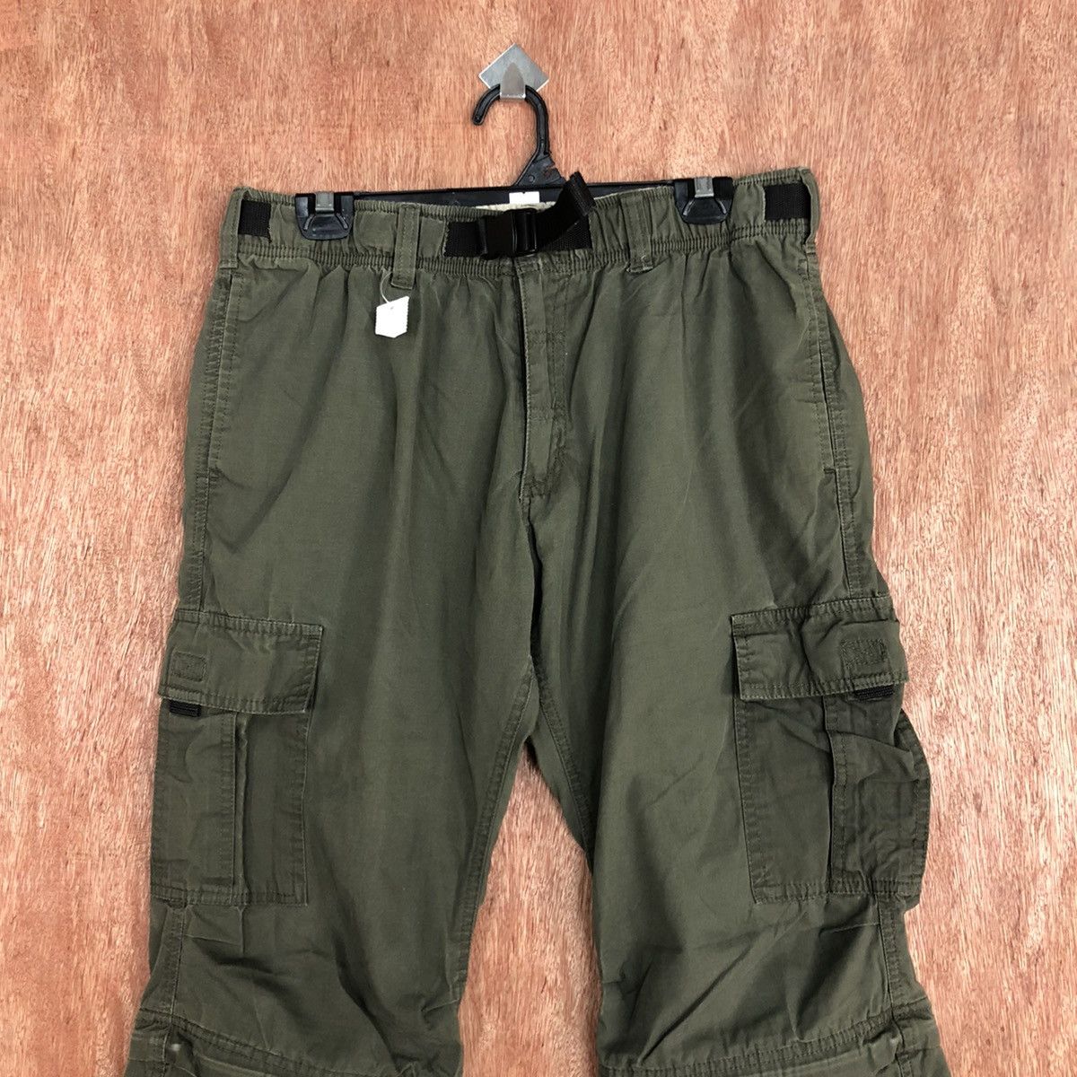 Japanese Brand DLL Japan Green Multipocket utility Cargo Pants #2145 Size US 33 - 2 Thumbnail