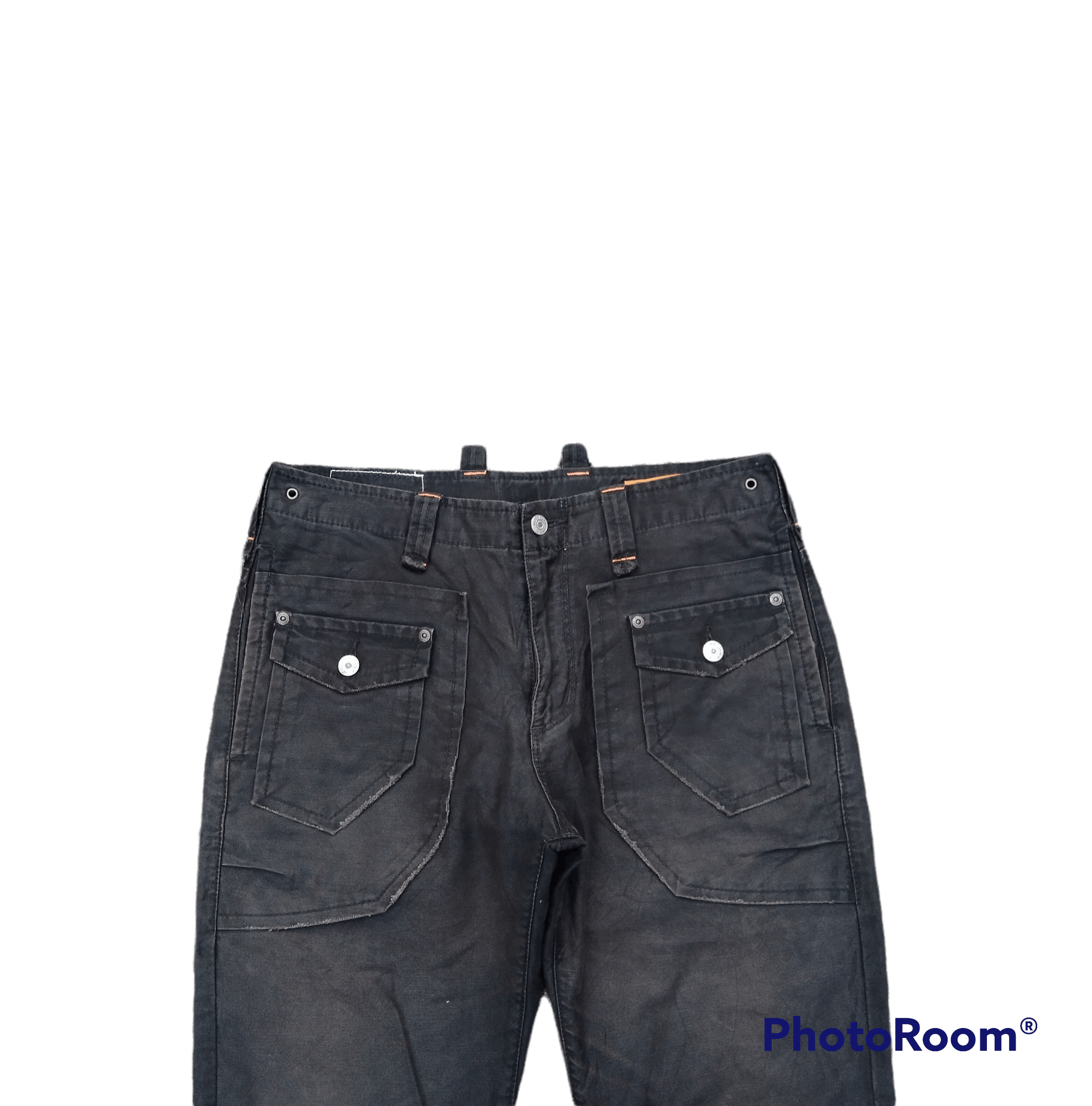 Japanese Brand FLARED🔥DiSTRESSED FADED TACTICAL BUSHPANTS Size US 32 / EU 48 - 3 Thumbnail