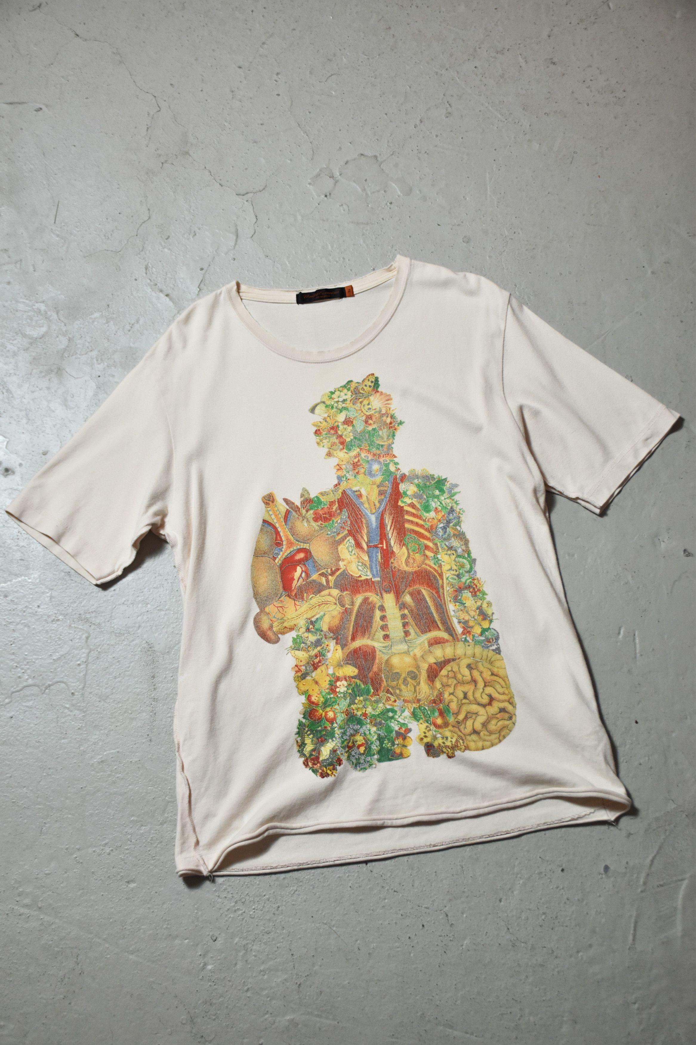 image of Undercover 05S/s “But Beautiful Ll” Anatomy Tee in Pink, Men's (Size Medium)