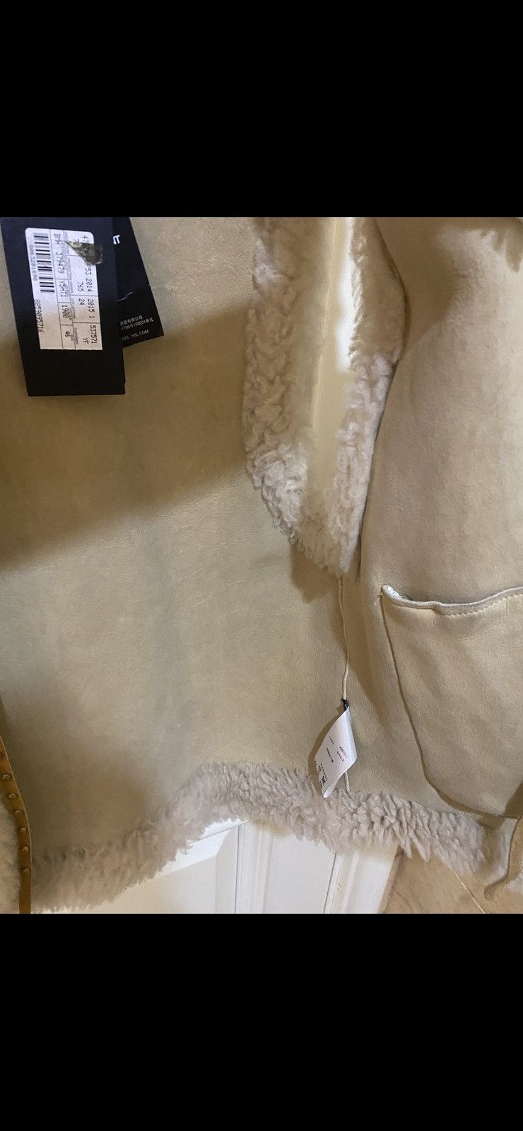 Hedi Slimane × Saint Laurent Paris SS15 Shearling Fur Studded Leather Trimmed Gilet Vest Size US S / EU 44-46 / 1 - 14 Thumbnail