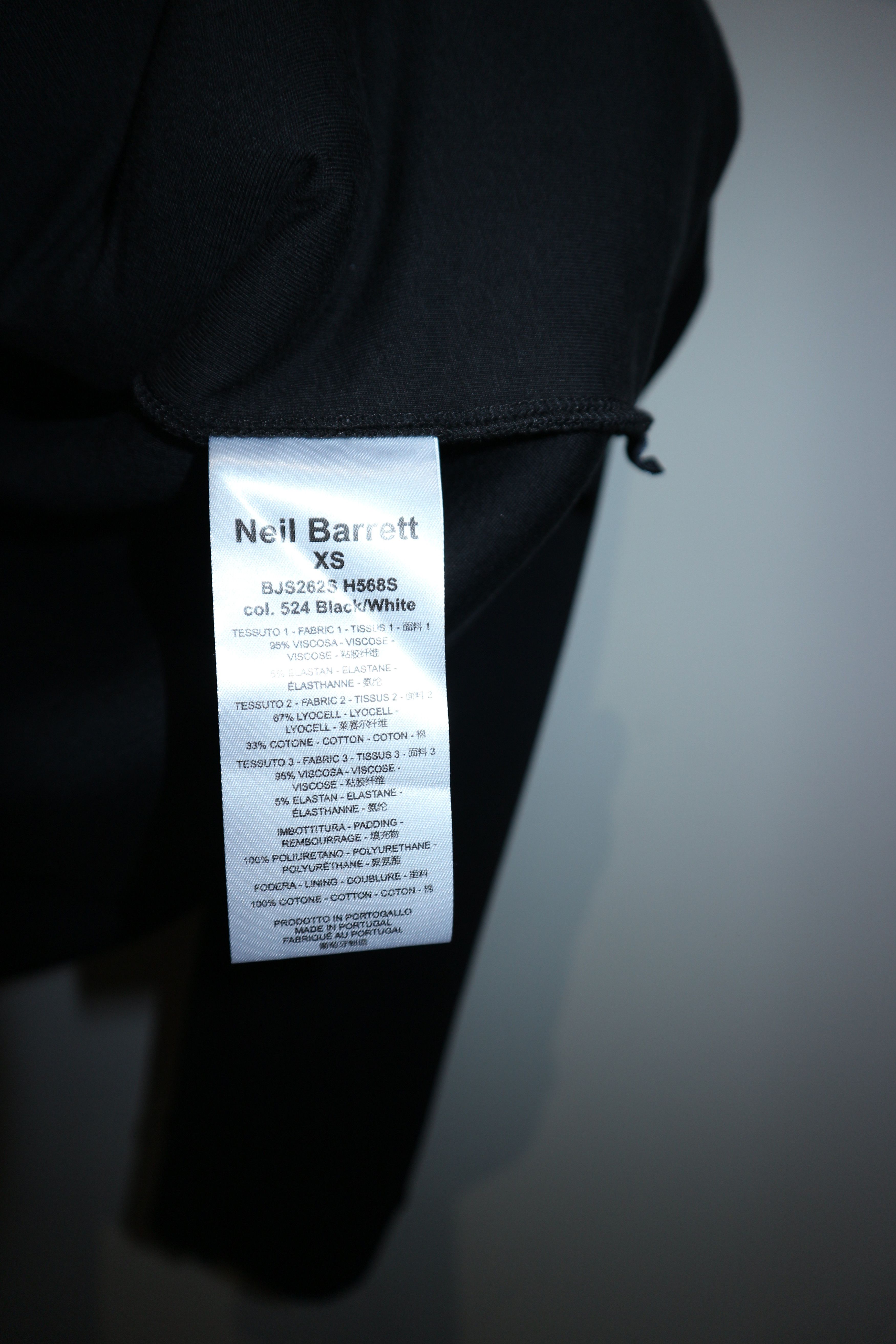 Neil Barrett lightning bolt noprene hoodie Size US XS / EU 42 / 0 - 11 Thumbnail