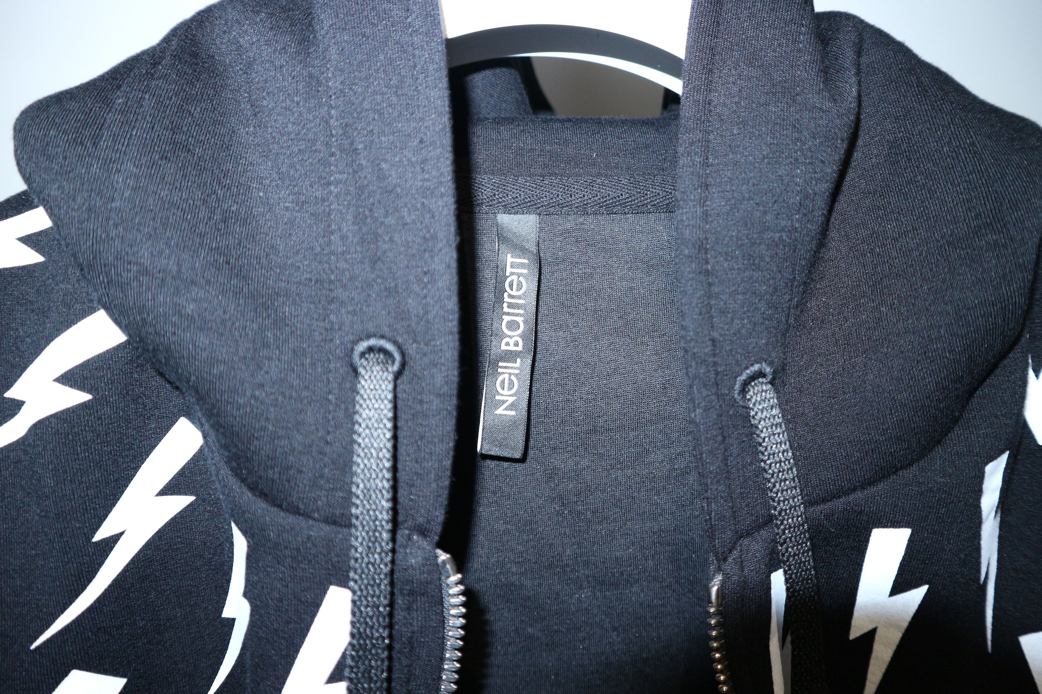 Neil Barrett lightning bolt noprene hoodie Size US XS / EU 42 / 0 - 10 Thumbnail