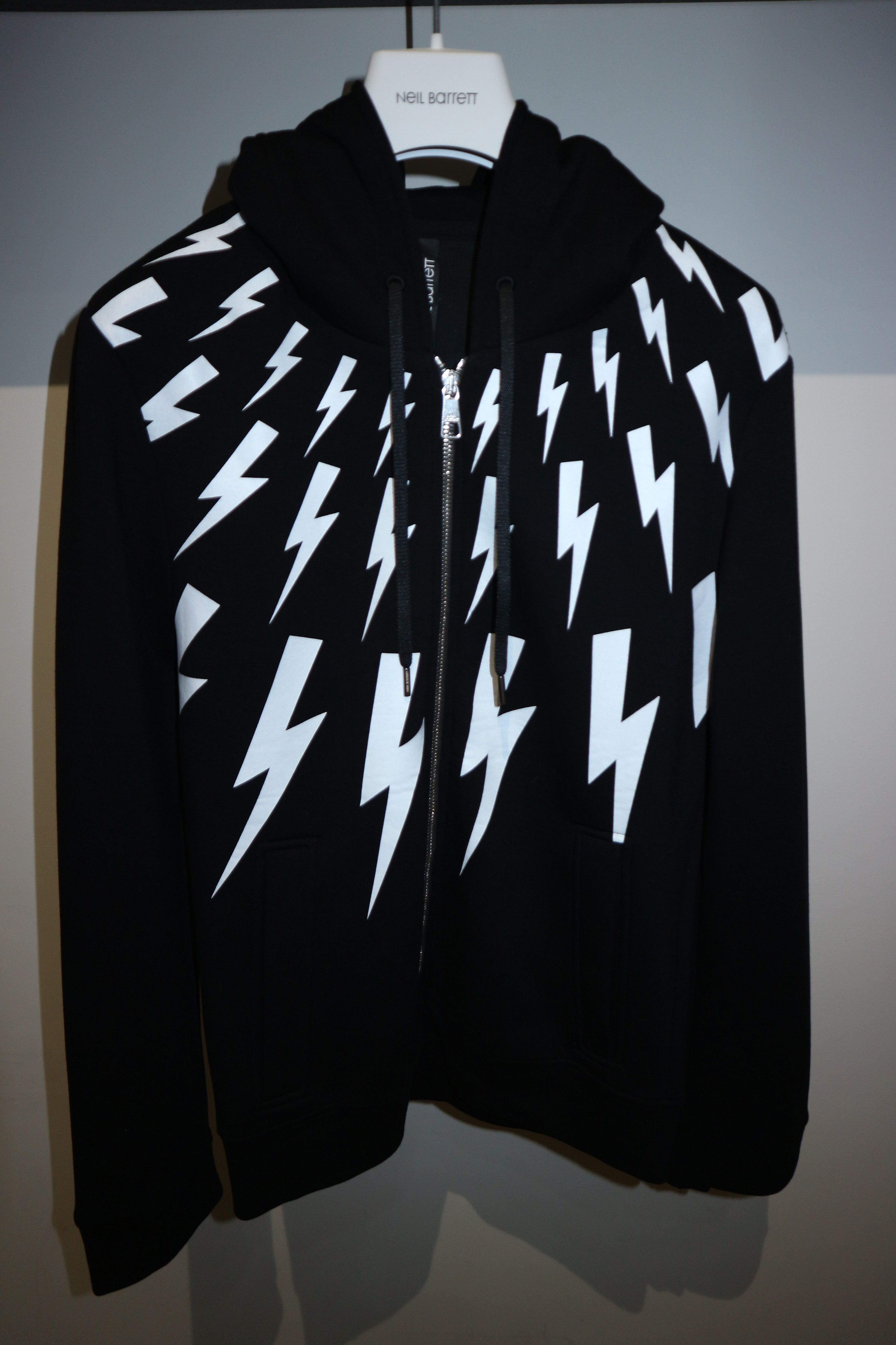 Neil Barrett lightning bolt noprene hoodie Size US XS / EU 42 / 0 - 1 Thumbnail