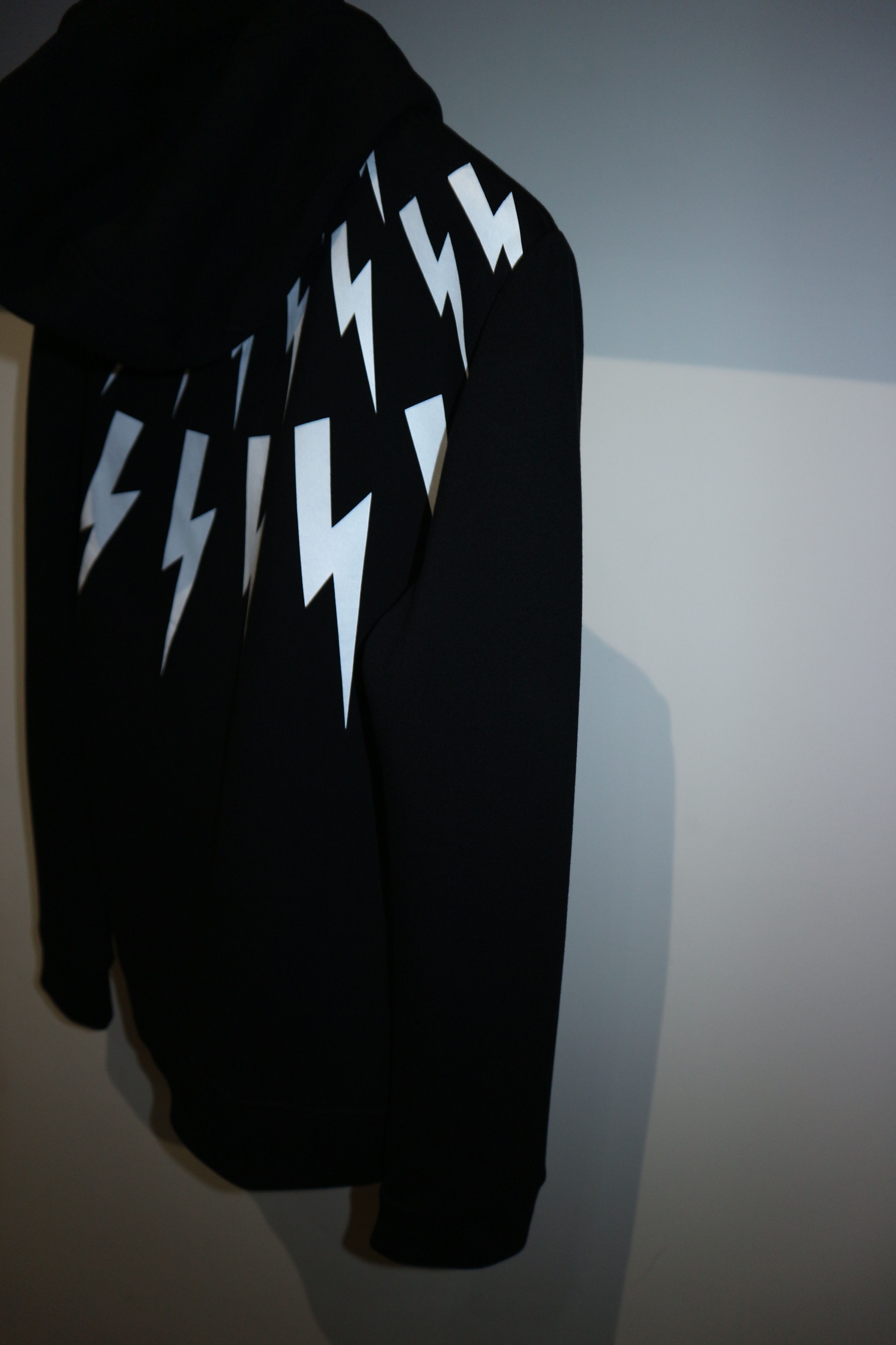 Neil Barrett lightning bolt noprene hoodie Size US XS / EU 42 / 0 - 8 Thumbnail