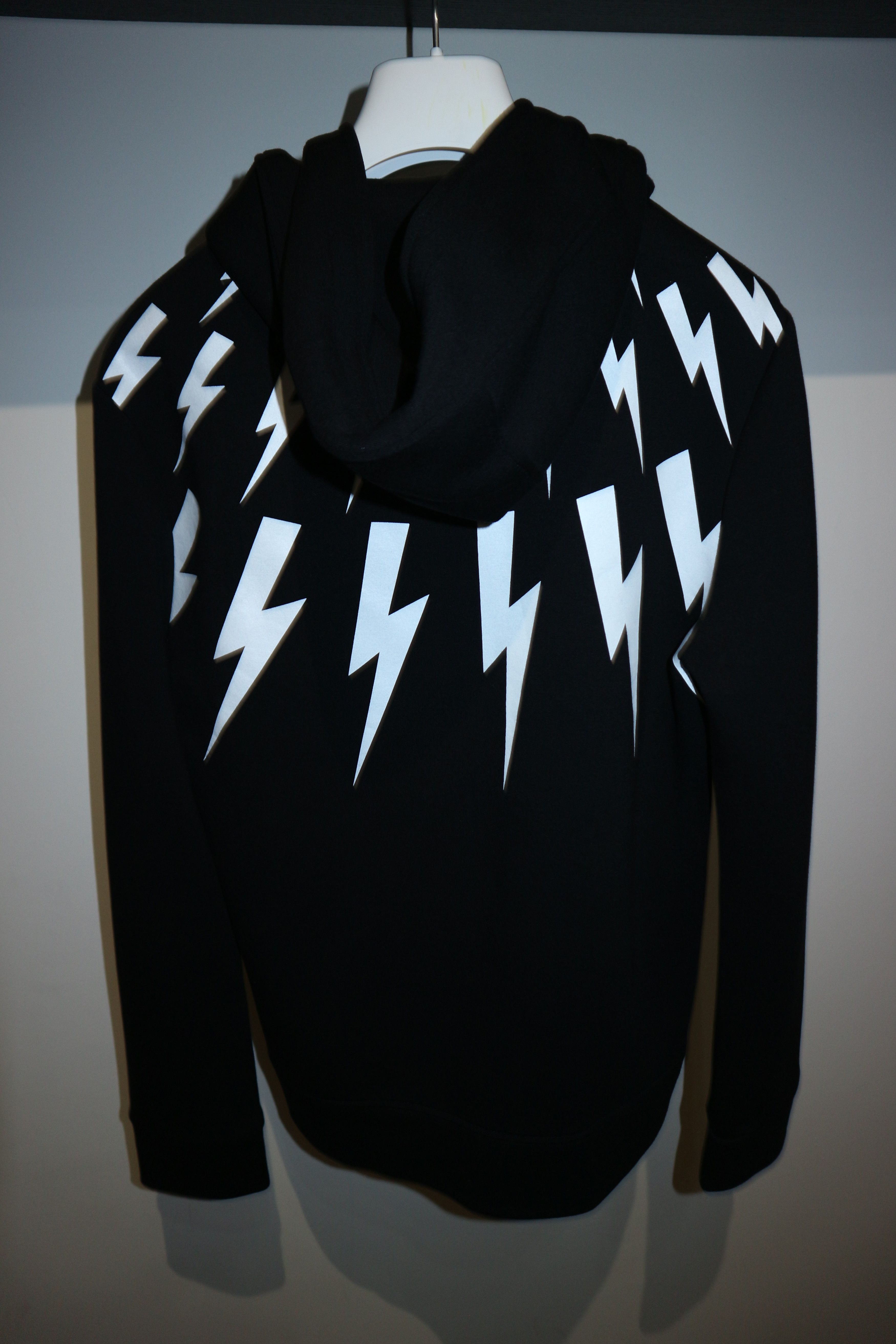 Neil Barrett lightning bolt noprene hoodie Size US XS / EU 42 / 0 - 6 Thumbnail