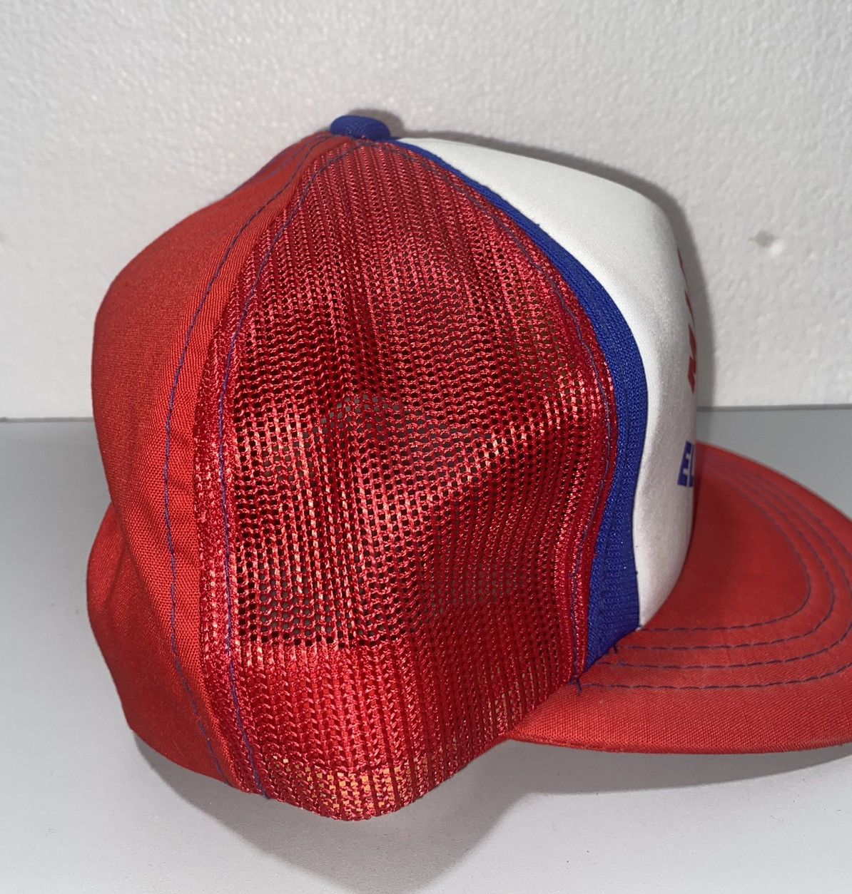 Vintage Vintage Trucker Hat “Midwest Elevator” Red/White/Blue Size ONE SIZE - 3 Thumbnail