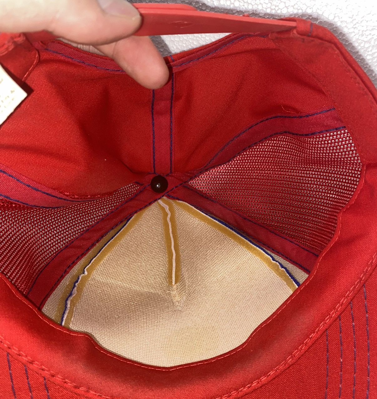 Vintage Vintage Trucker Hat “Midwest Elevator” Red/White/Blue Size ONE SIZE - 5 Thumbnail