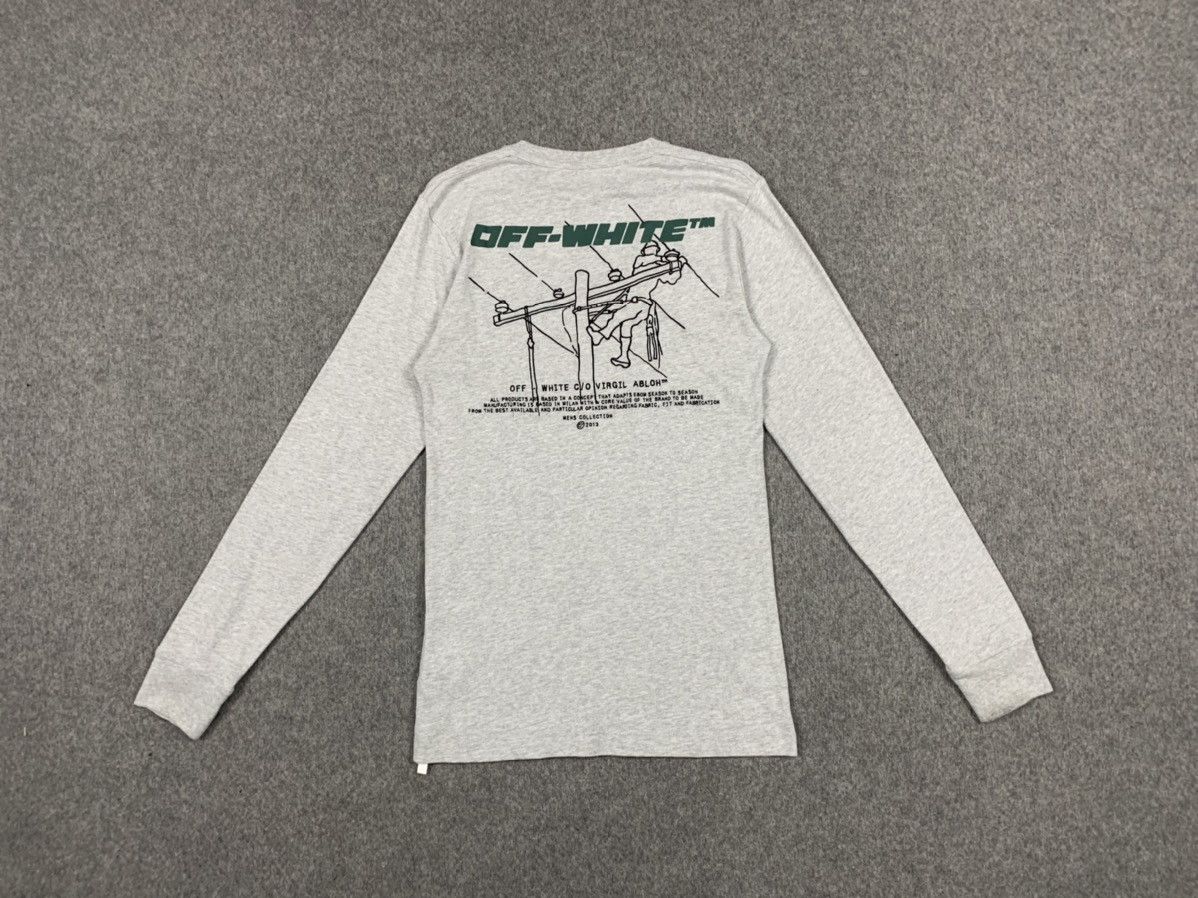 Off-White Off-white long sleeve logo print and rear worker print. Size US XS / EU 42 / 0 - 4 Thumbnail