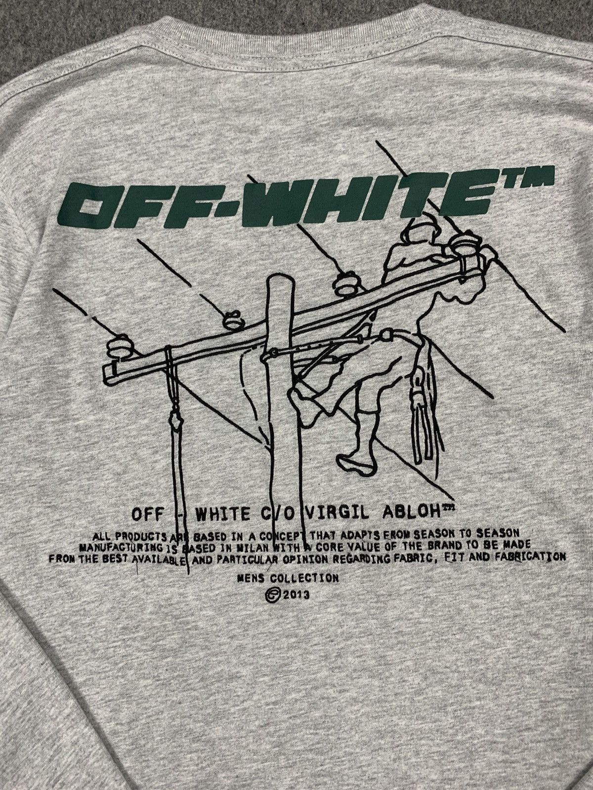Off-White Off-white long sleeve logo print and rear worker print. Size US XS / EU 42 / 0 - 6 Thumbnail