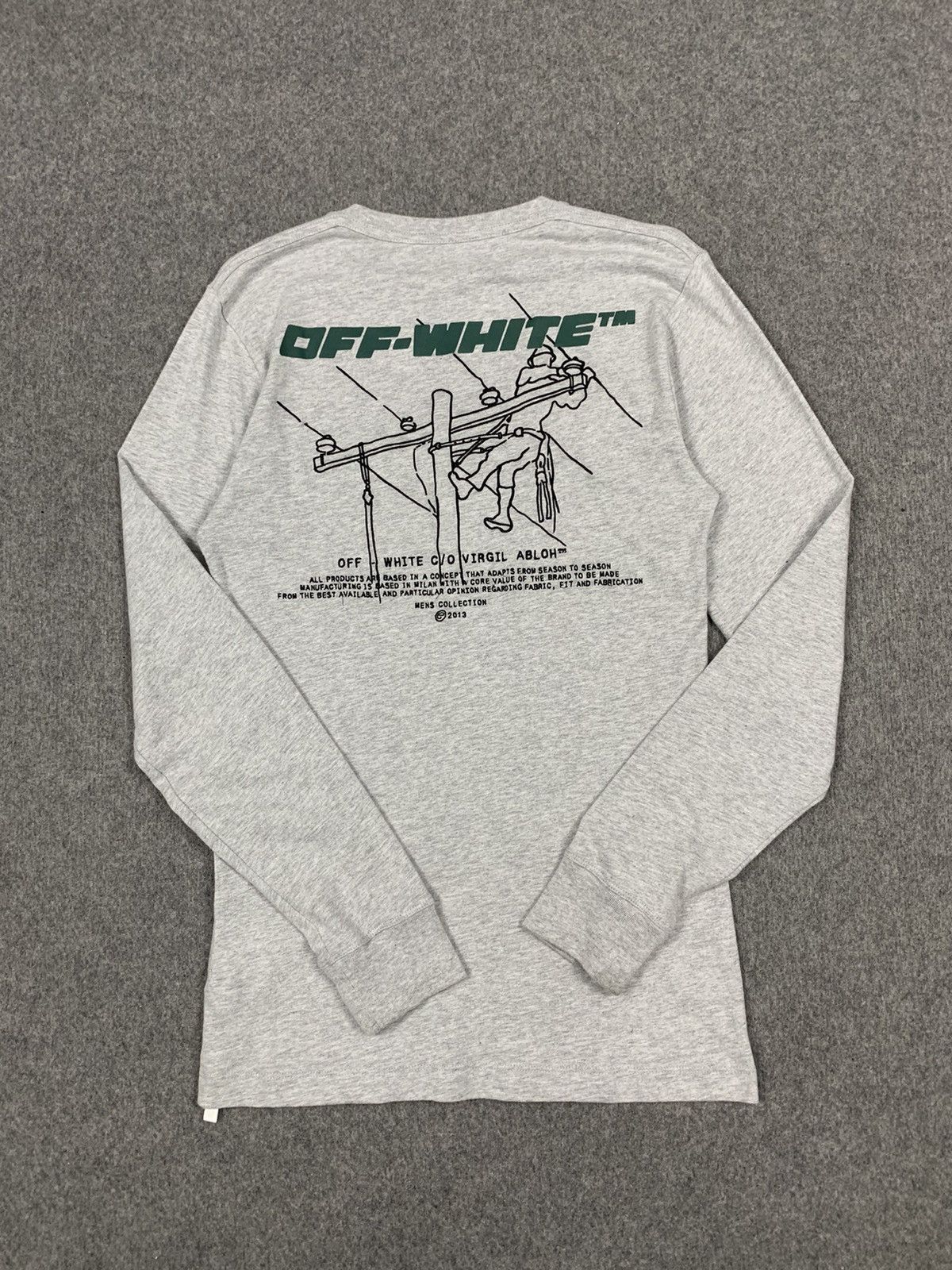 Off-White Off-white long sleeve logo print and rear worker print. Size US XS / EU 42 / 0 - 3 Thumbnail