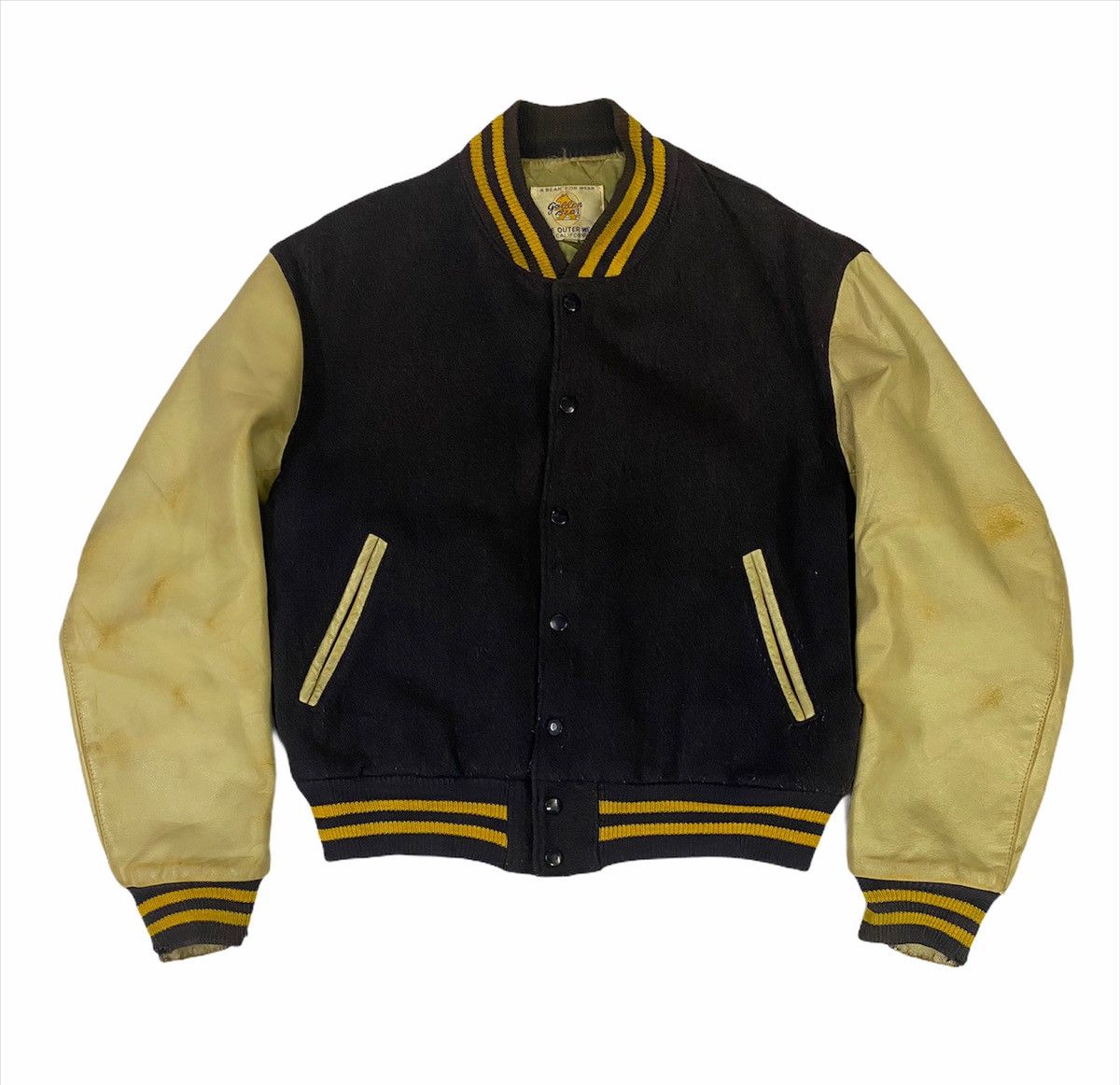 Vintage Golden Bear Wool/Leather Varsity Jacket