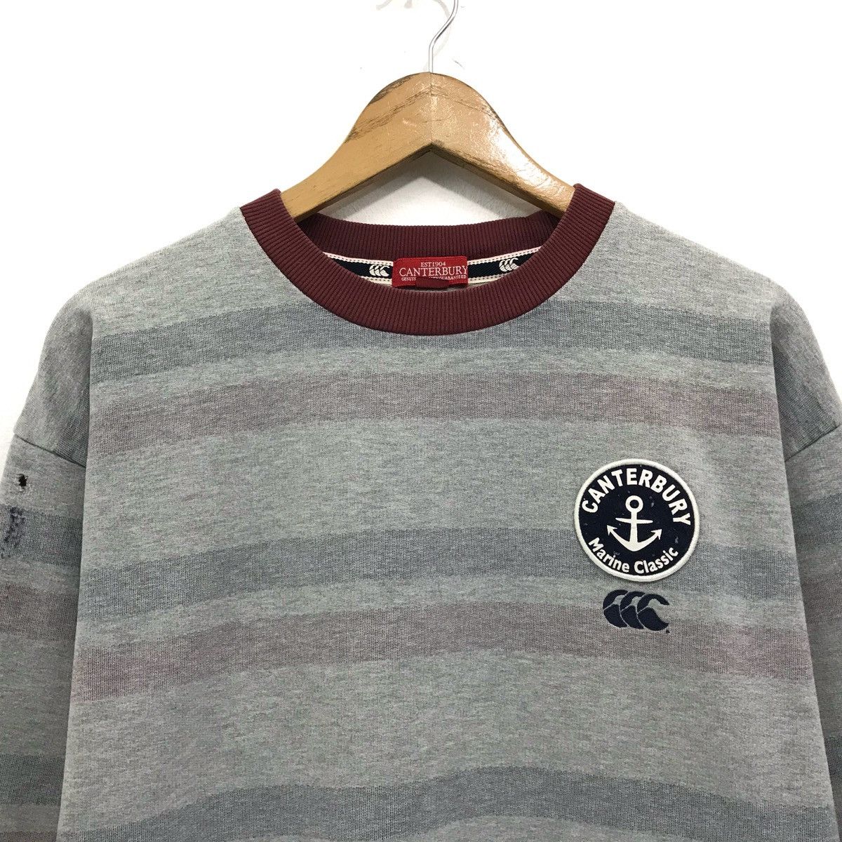 All Sport × Canterbury of New Zealand × Vintage Vintage Canterbury Sweatshirt Stripes Canterbury Marine Size US M / EU 48-50 / 2 - 4 Thumbnail