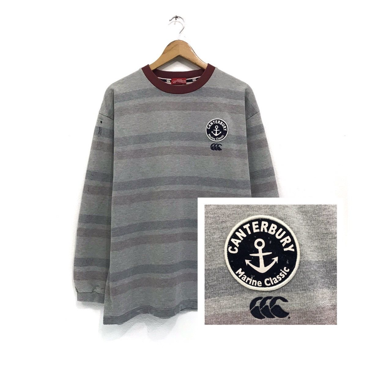 All Sport × Canterbury of New Zealand × Vintage Vintage Canterbury Sweatshirt Stripes Canterbury Marine Size US M / EU 48-50 / 2 - 1 Thumbnail