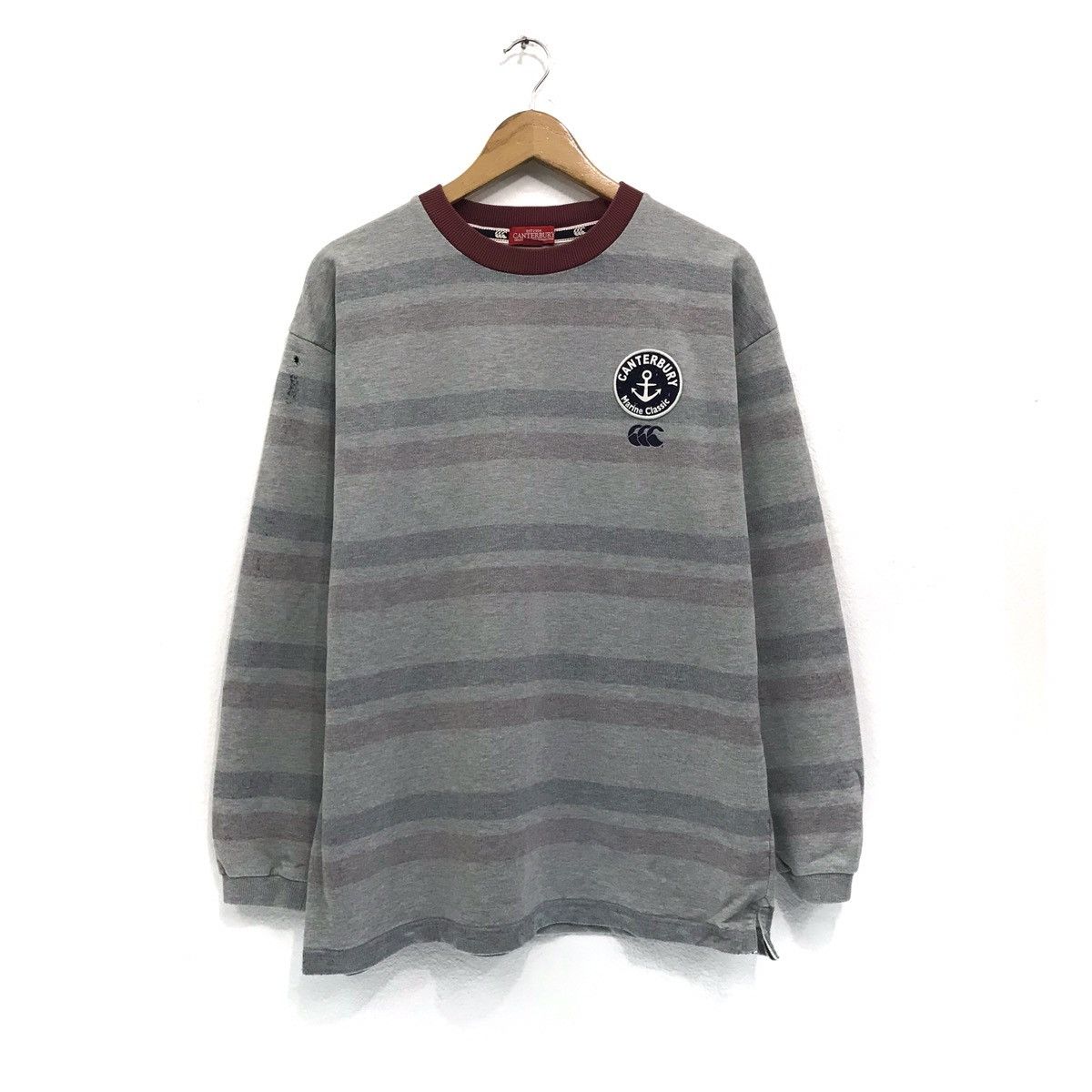 All Sport × Canterbury of New Zealand × Vintage Vintage Canterbury Sweatshirt Stripes Canterbury Marine Size US M / EU 48-50 / 2 - 2 Thumbnail