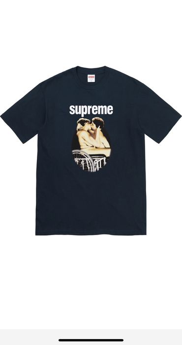 Supreme Kiss tee supreme navy medium | Grailed