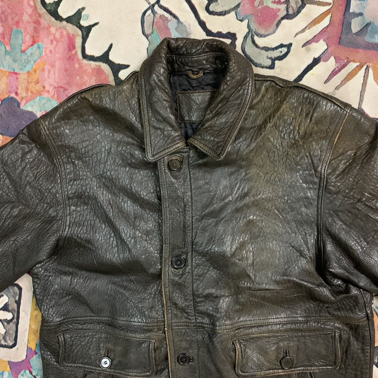 Genuine Leather × Japanese Brand Vintage Japanese Lambsheep Skin Leather Jacket Size US M / EU 48-50 / 2 - 3 Thumbnail