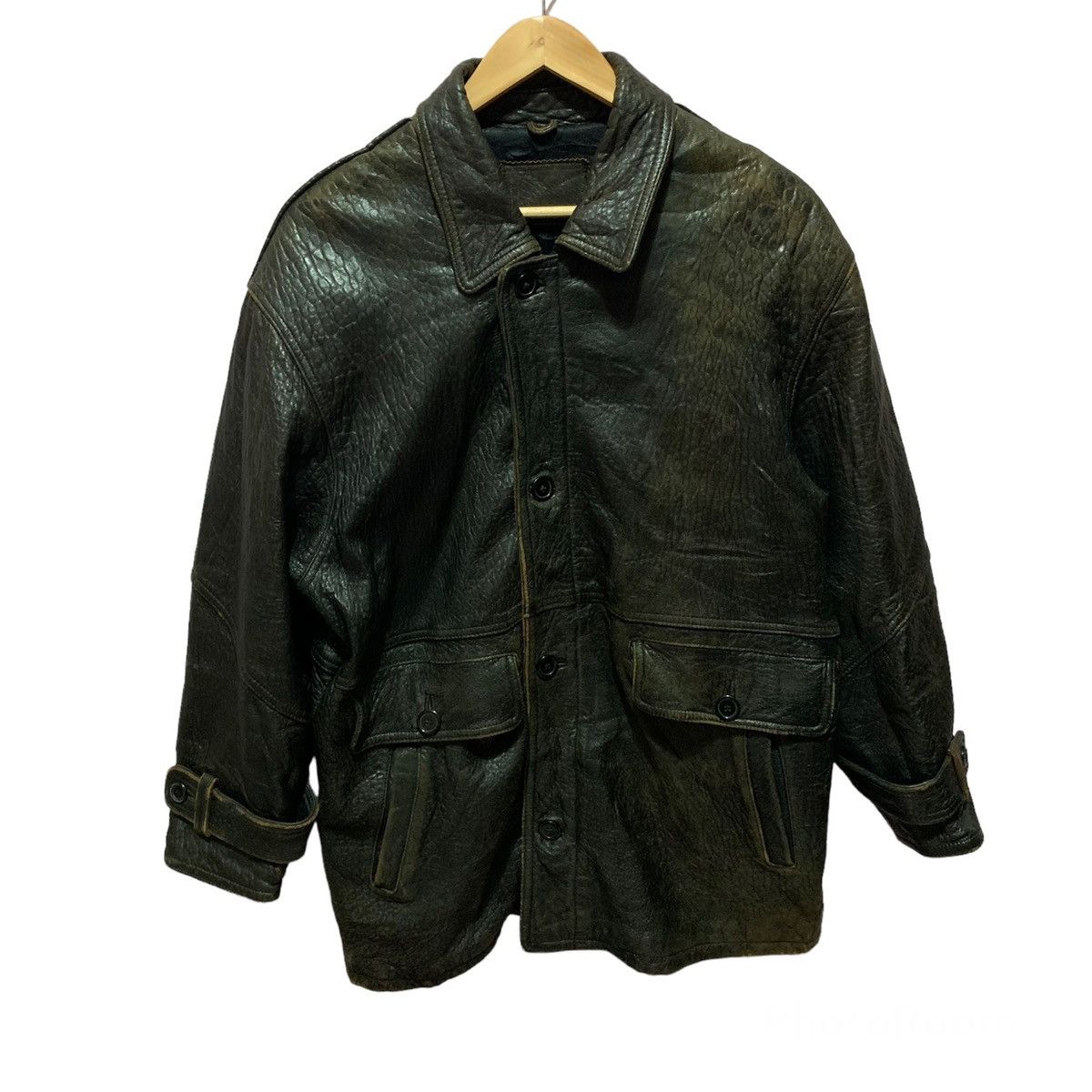 Genuine Leather × Japanese Brand Vintage Japanese Lambsheep Skin Leather Jacket Size US M / EU 48-50 / 2 - 1 Thumbnail