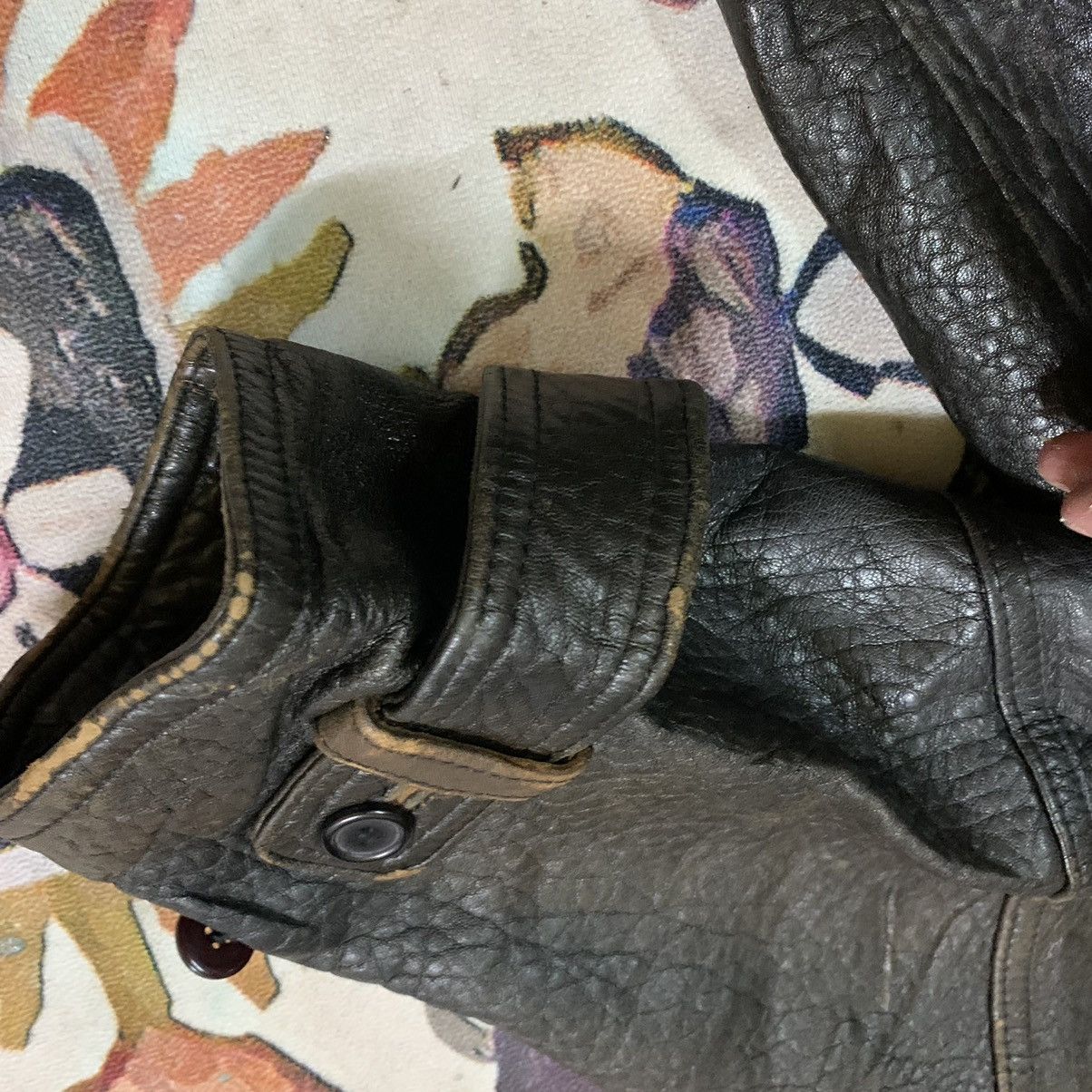 Genuine Leather × Japanese Brand Vintage Japanese Lambsheep Skin Leather Jacket Size US M / EU 48-50 / 2 - 12 Thumbnail