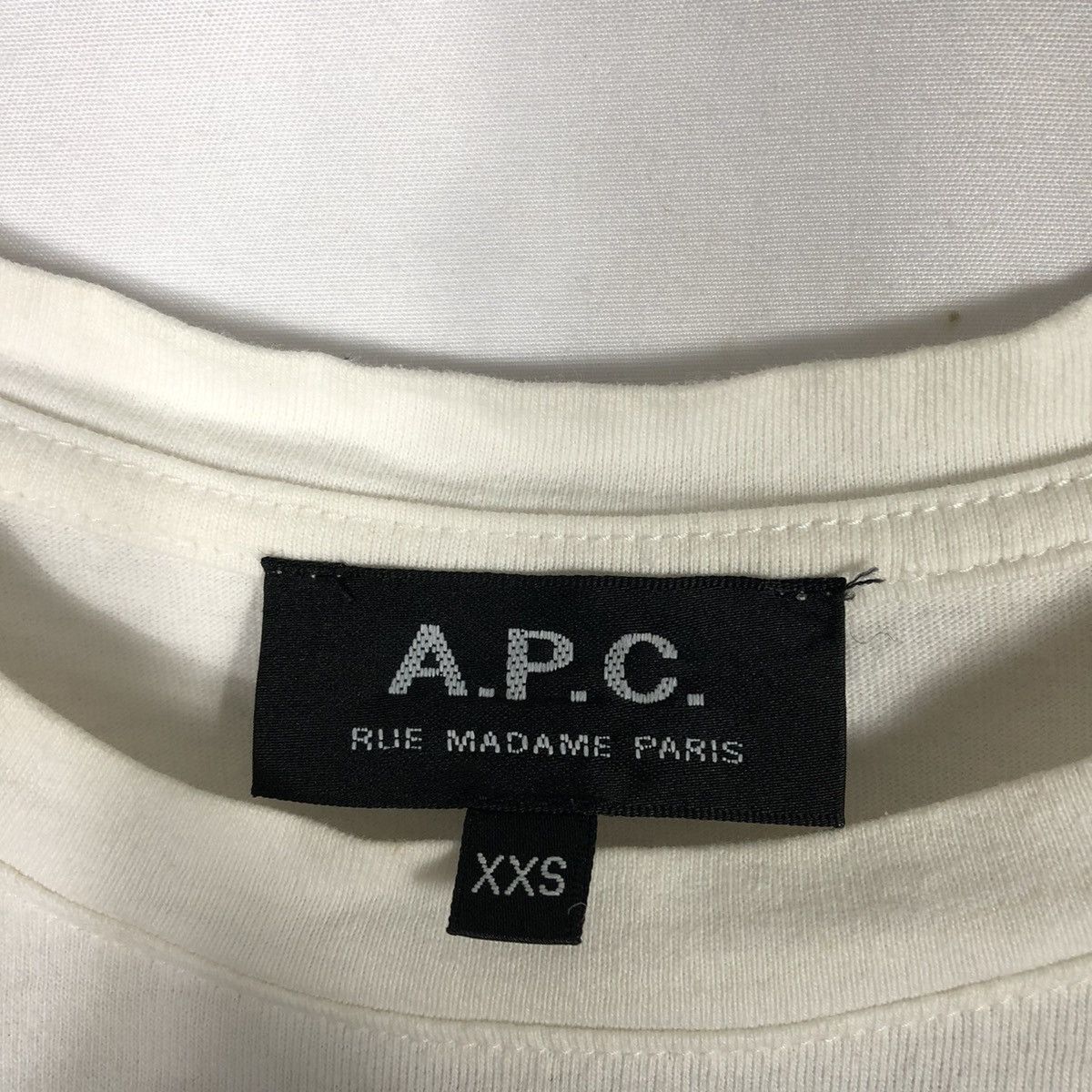 A.P.C. × Japanese Brand × Vintage Vintage Japanese Brand APC Denim Big Spellout Box Logo Tee Size US XXS / EU 40 - 9 Thumbnail