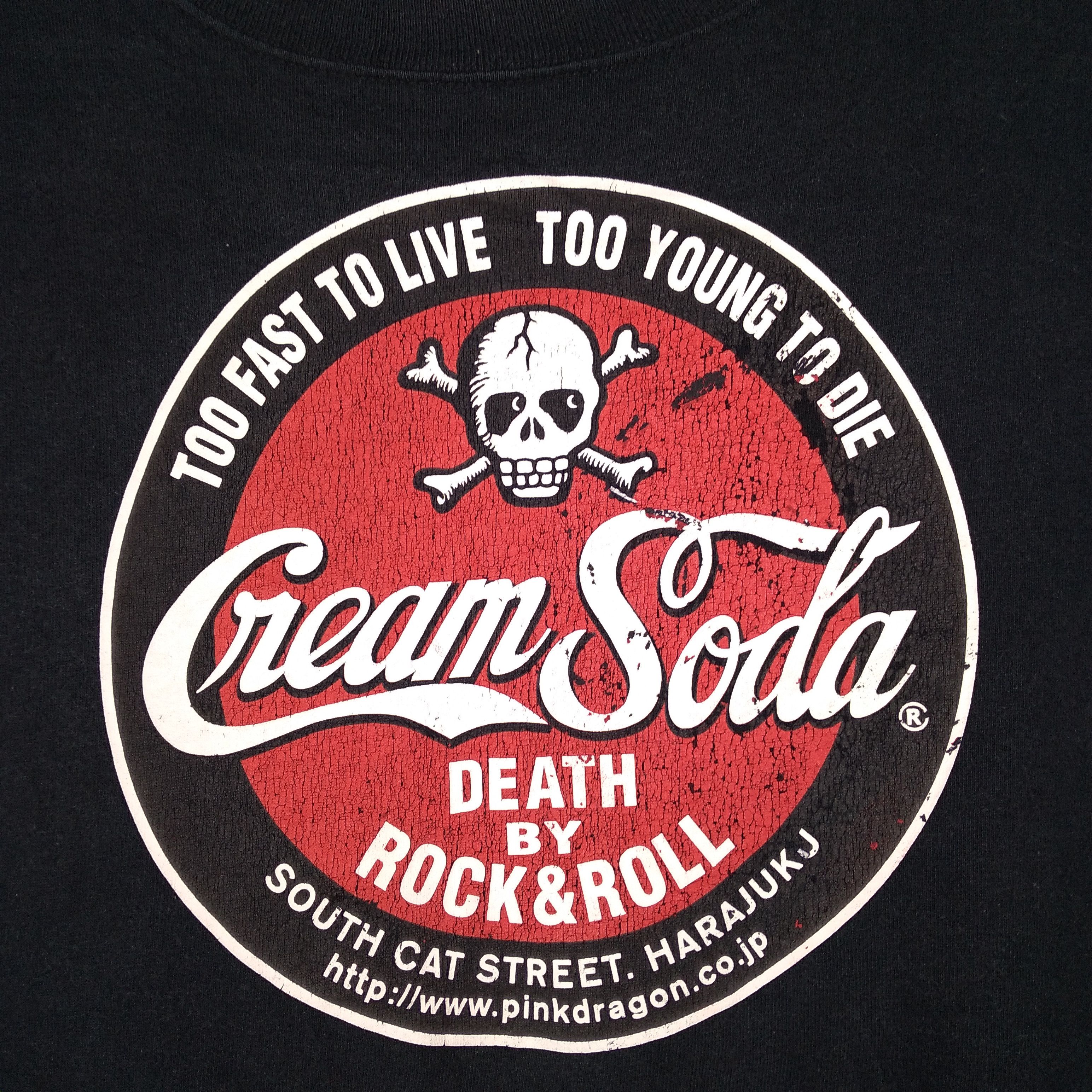 Japanese Brand × Vintage Cream Soda Too Fast To Live Too Young To Die Skull Tee Size US S / EU 44-46 / 1 - 2 Thumbnail